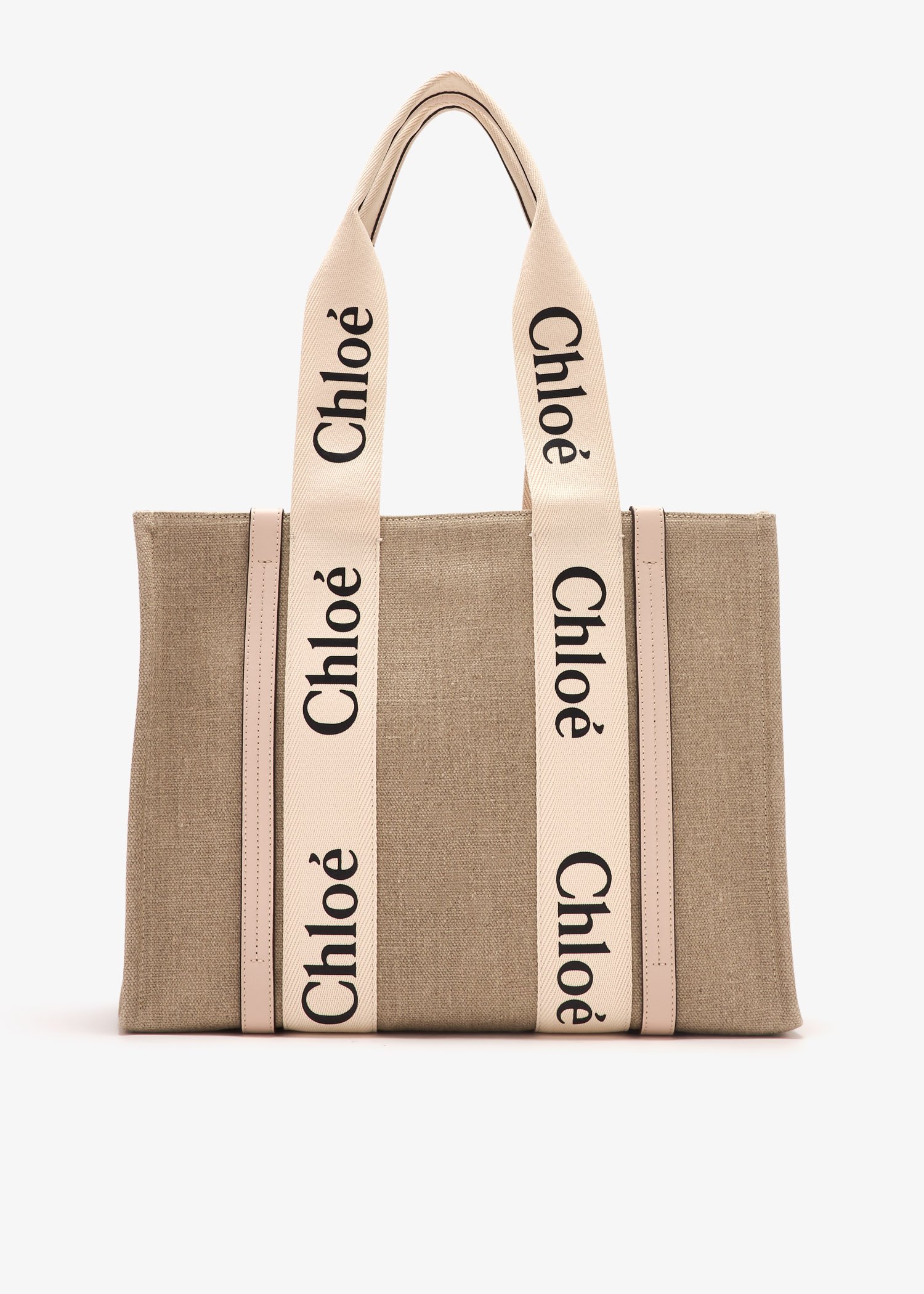 

Woody medium tote bag, Beige