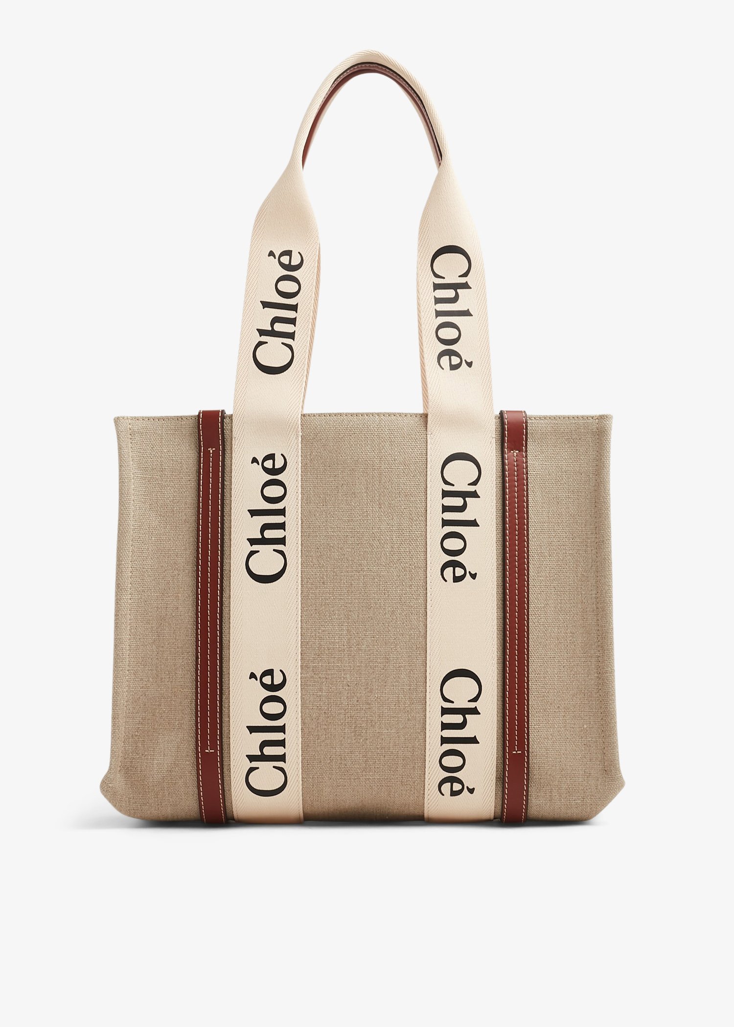 

Woody medium tote bag, Beige