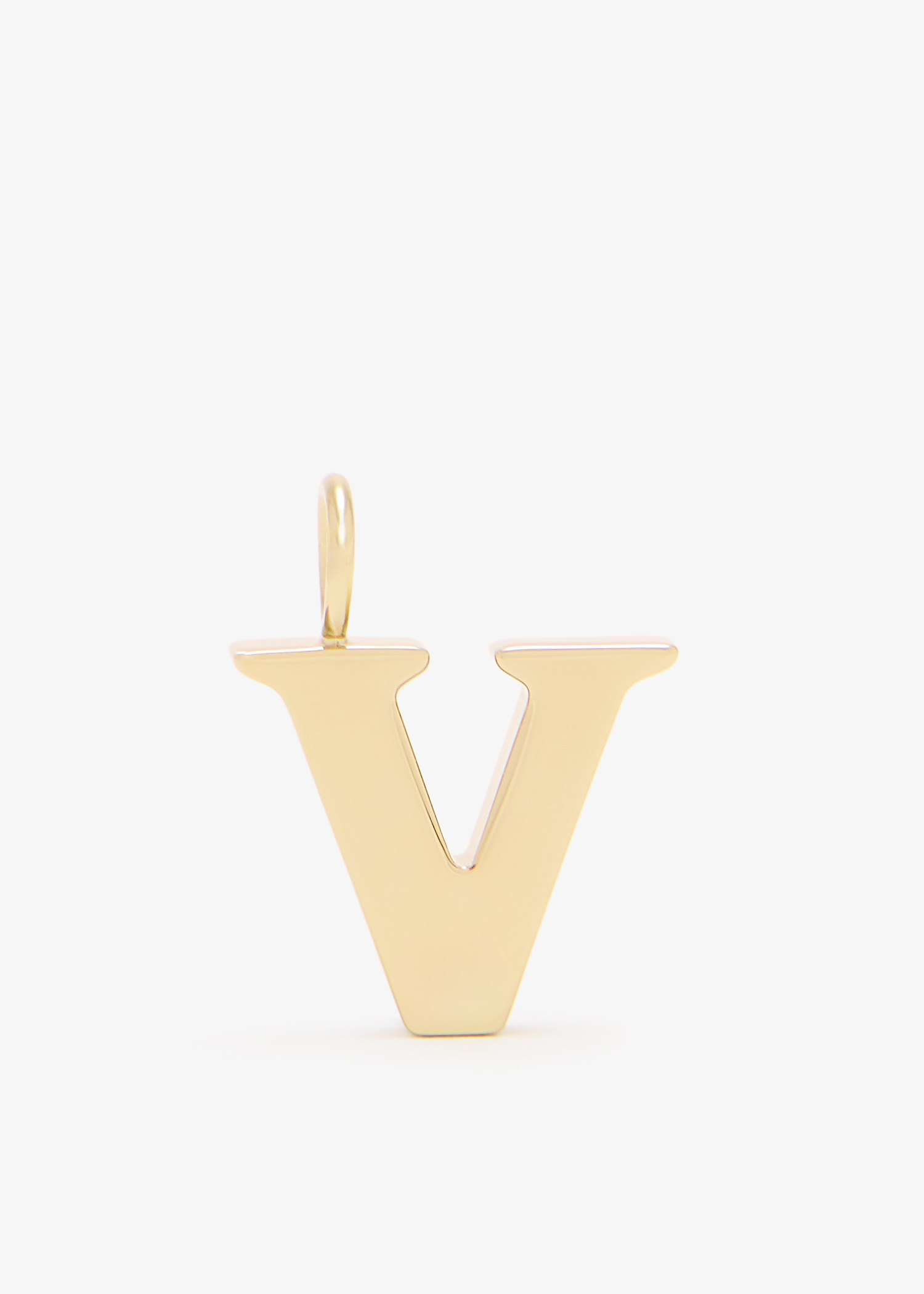 

Alphabet V charm, Gold