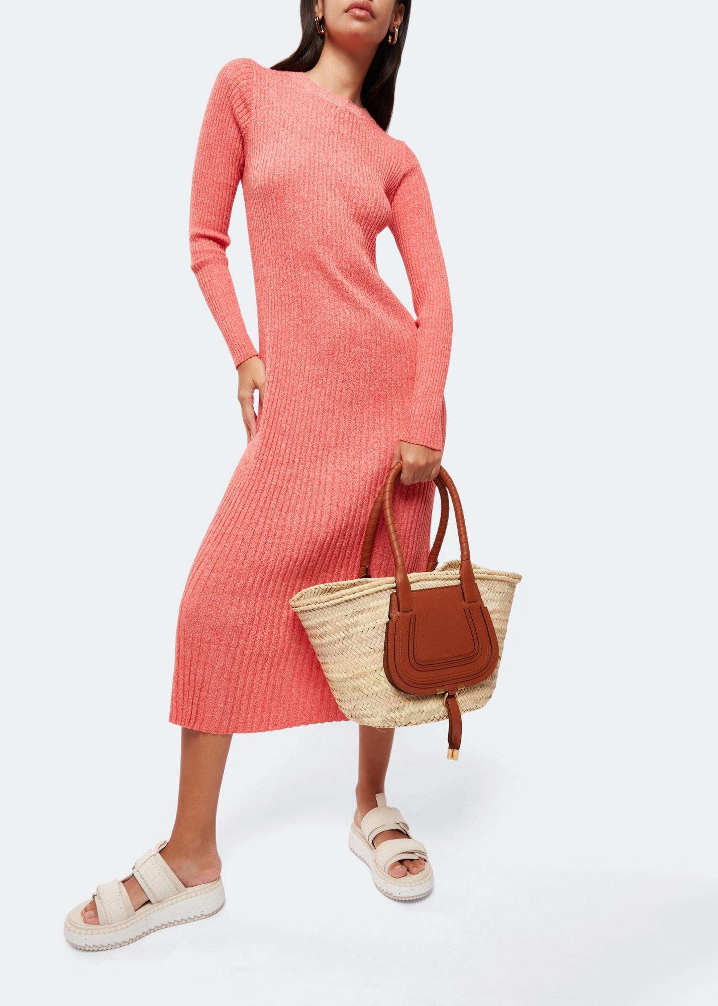 

Marcie medium basket bag, Beige