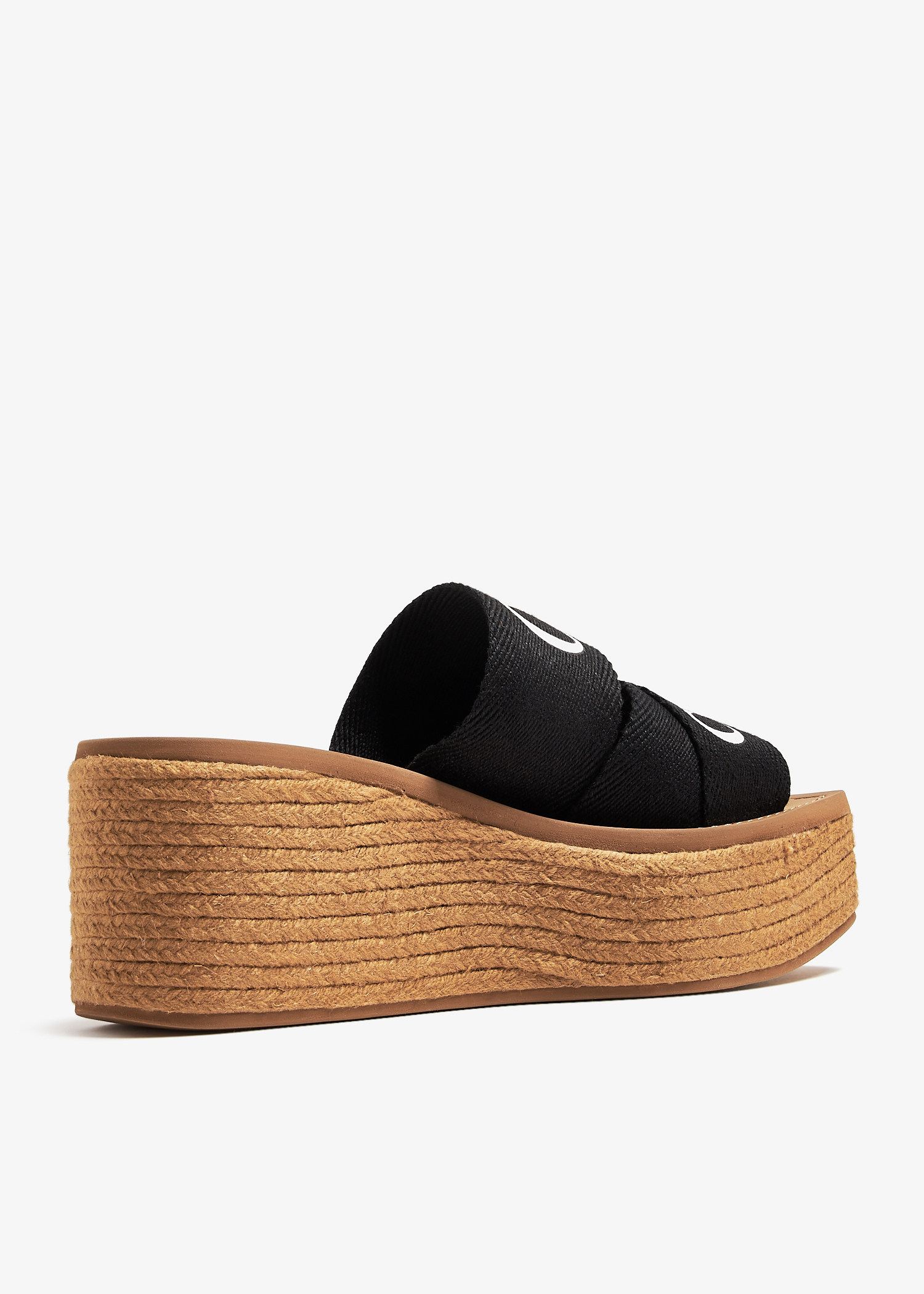 Chloe Woody wedge espadrilles for Women Black in KSA Level Shoes