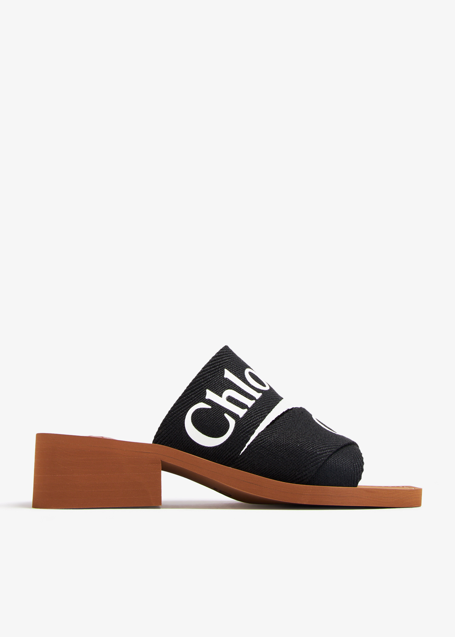 

Woody heeled mules, Black