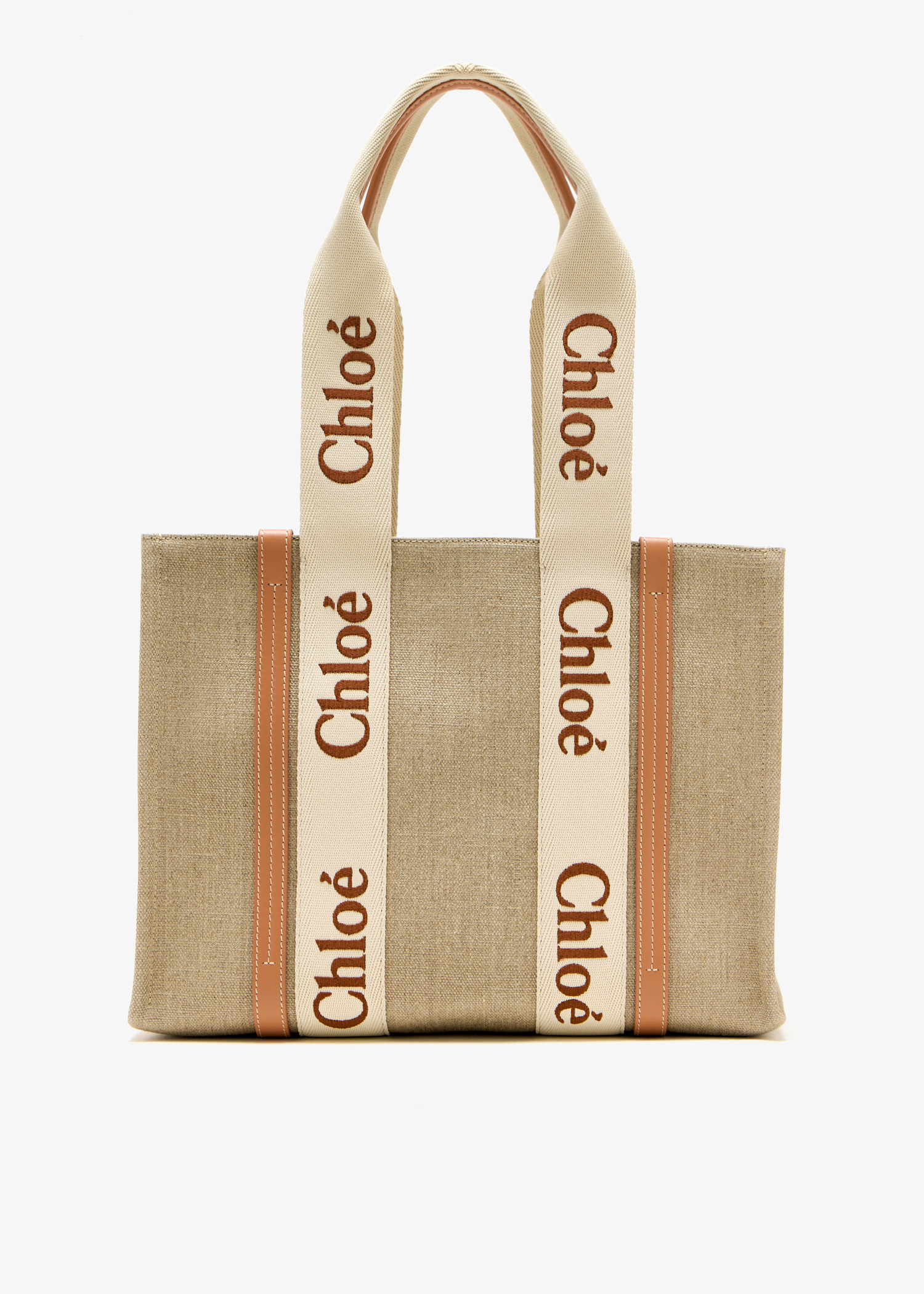 

Woody medium tote bag, Beige