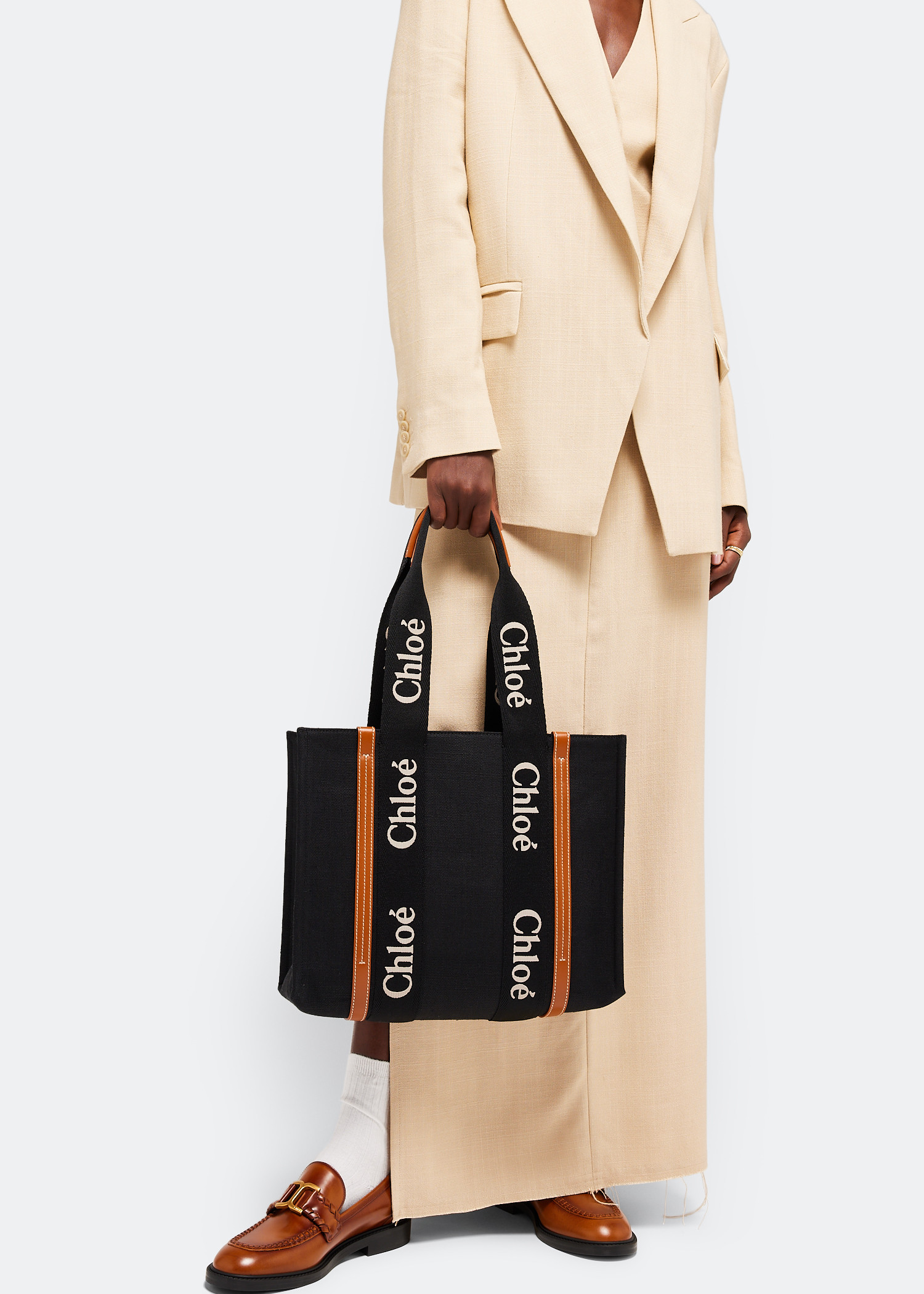 

Woody medium tote bag, Black