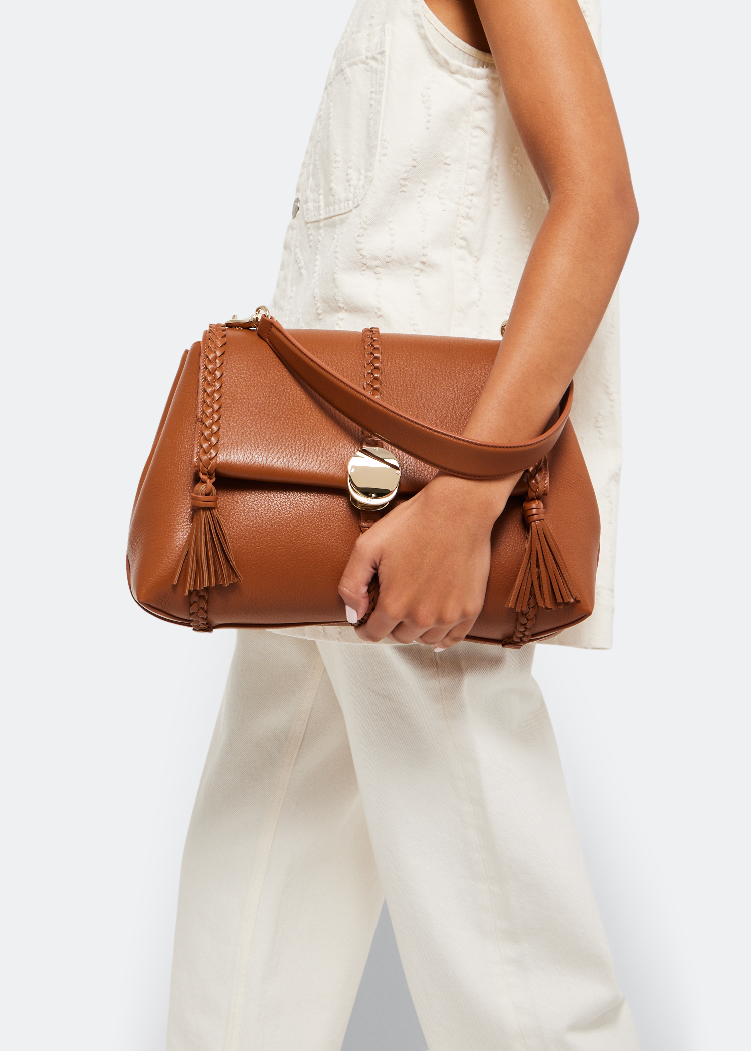 

Penelope medium soft shoulder bag, Brown