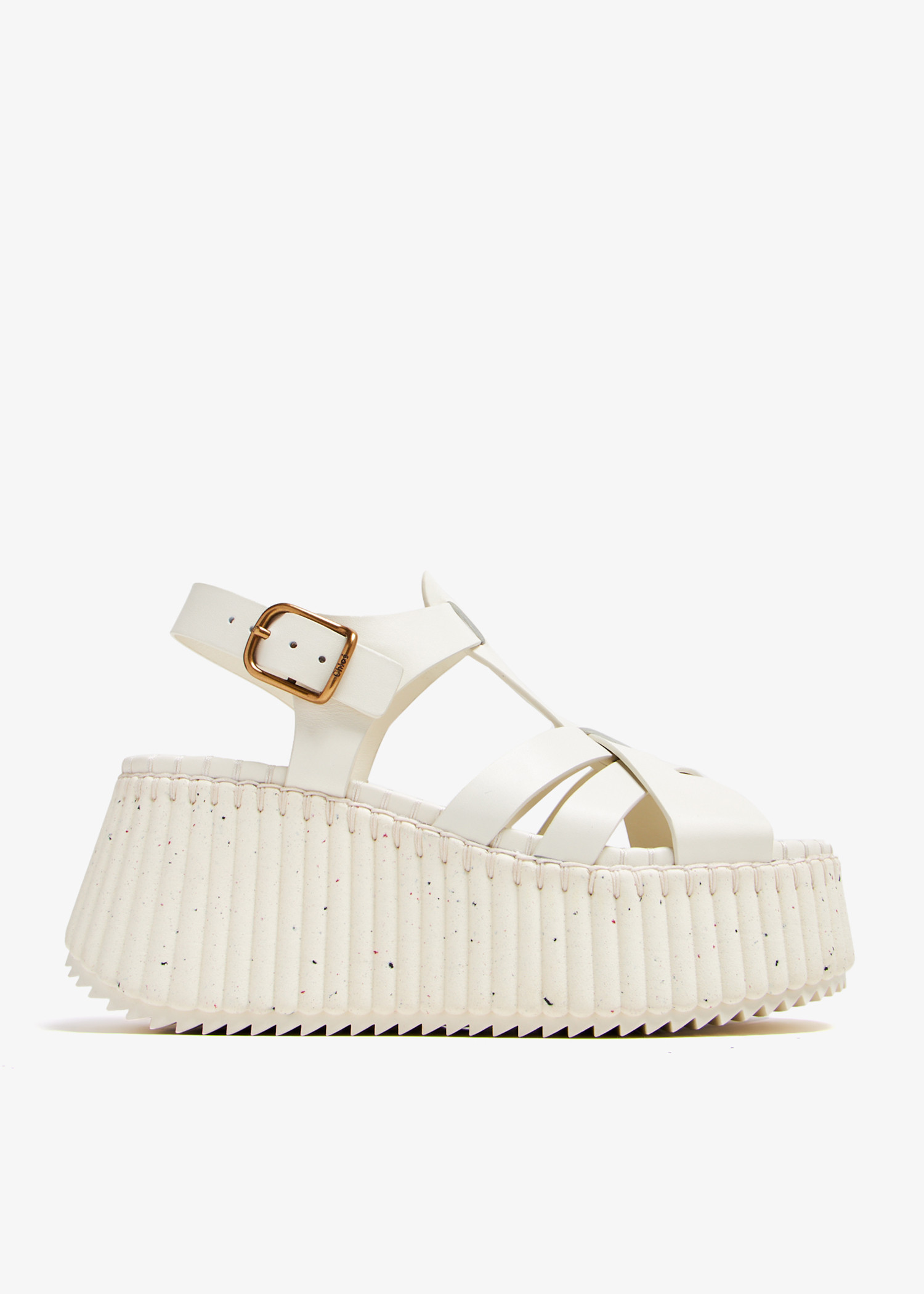 

Leather sandals, Cream