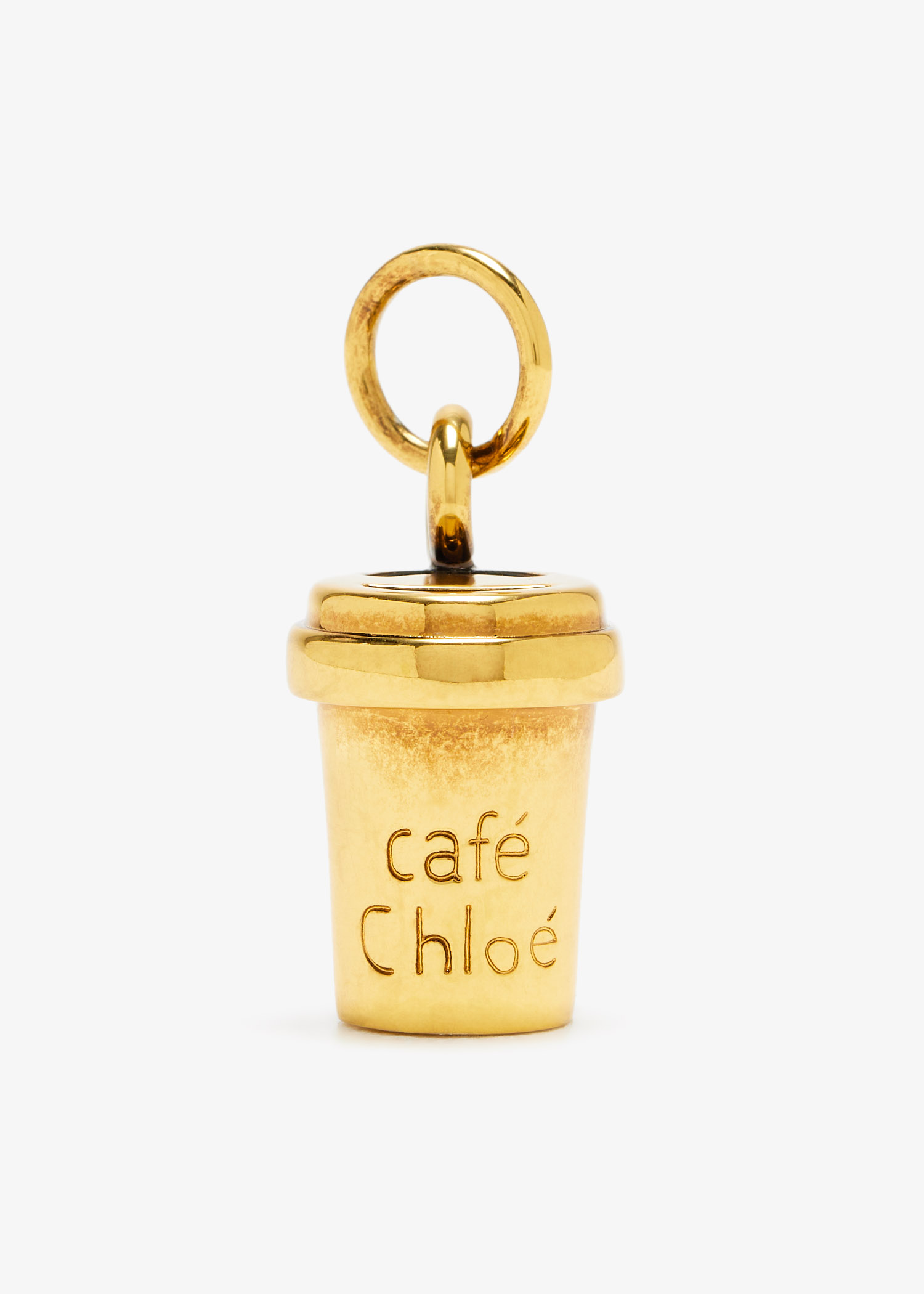 

Alphabet Coffee Cup charm, Gold