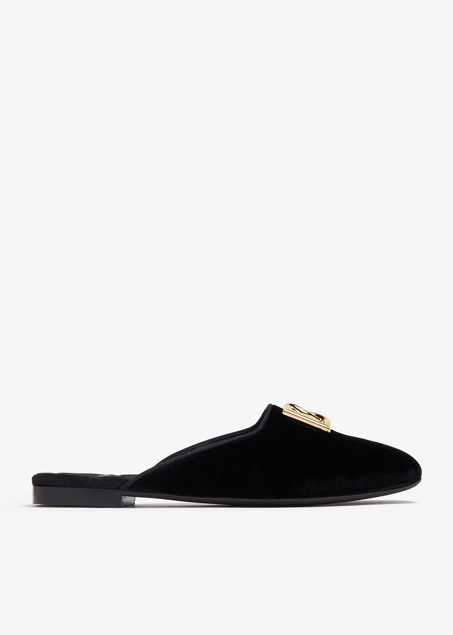 

Velvet mules, Black