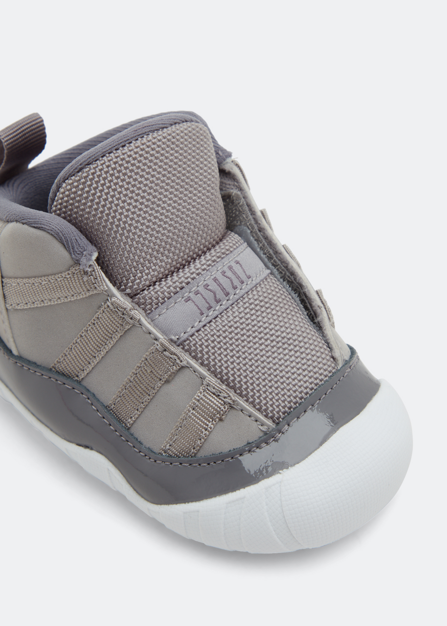 

Jordan 11 crib booties, Grey