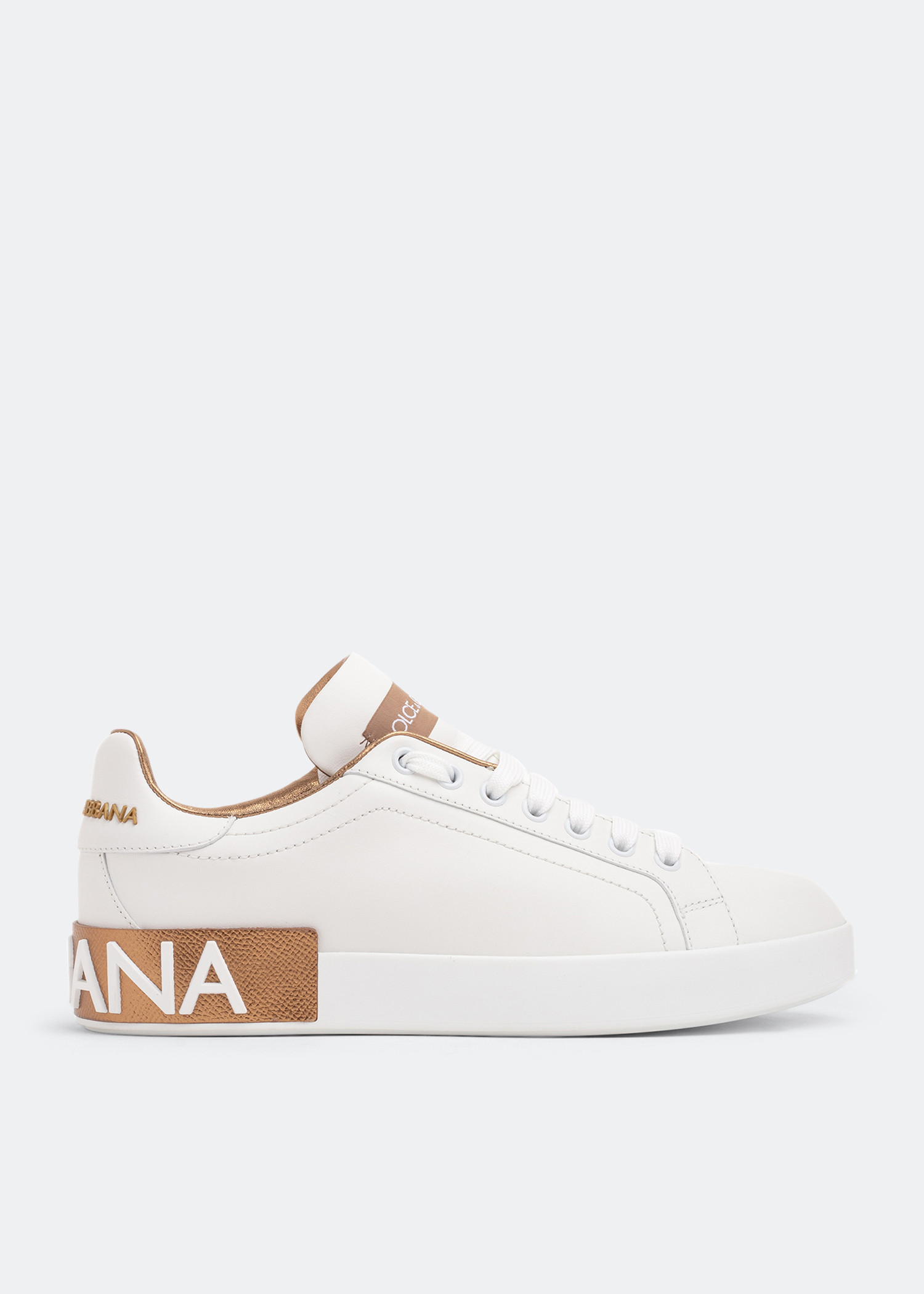 

Portofino calfskin sneakers, Gold