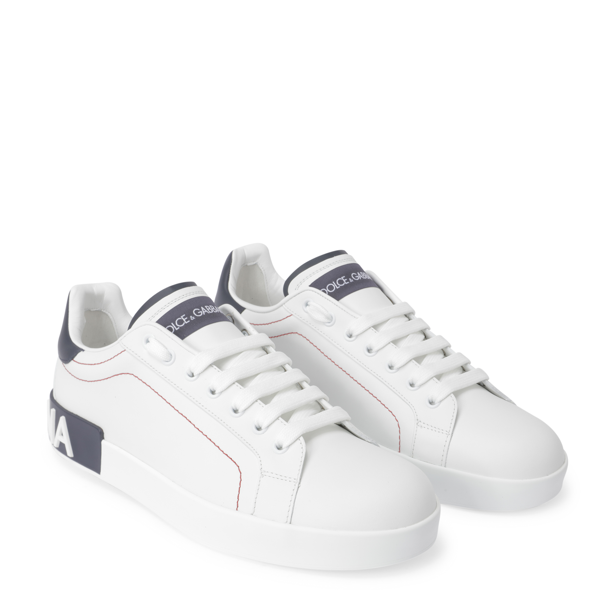 

Portofino leather sneakers, White