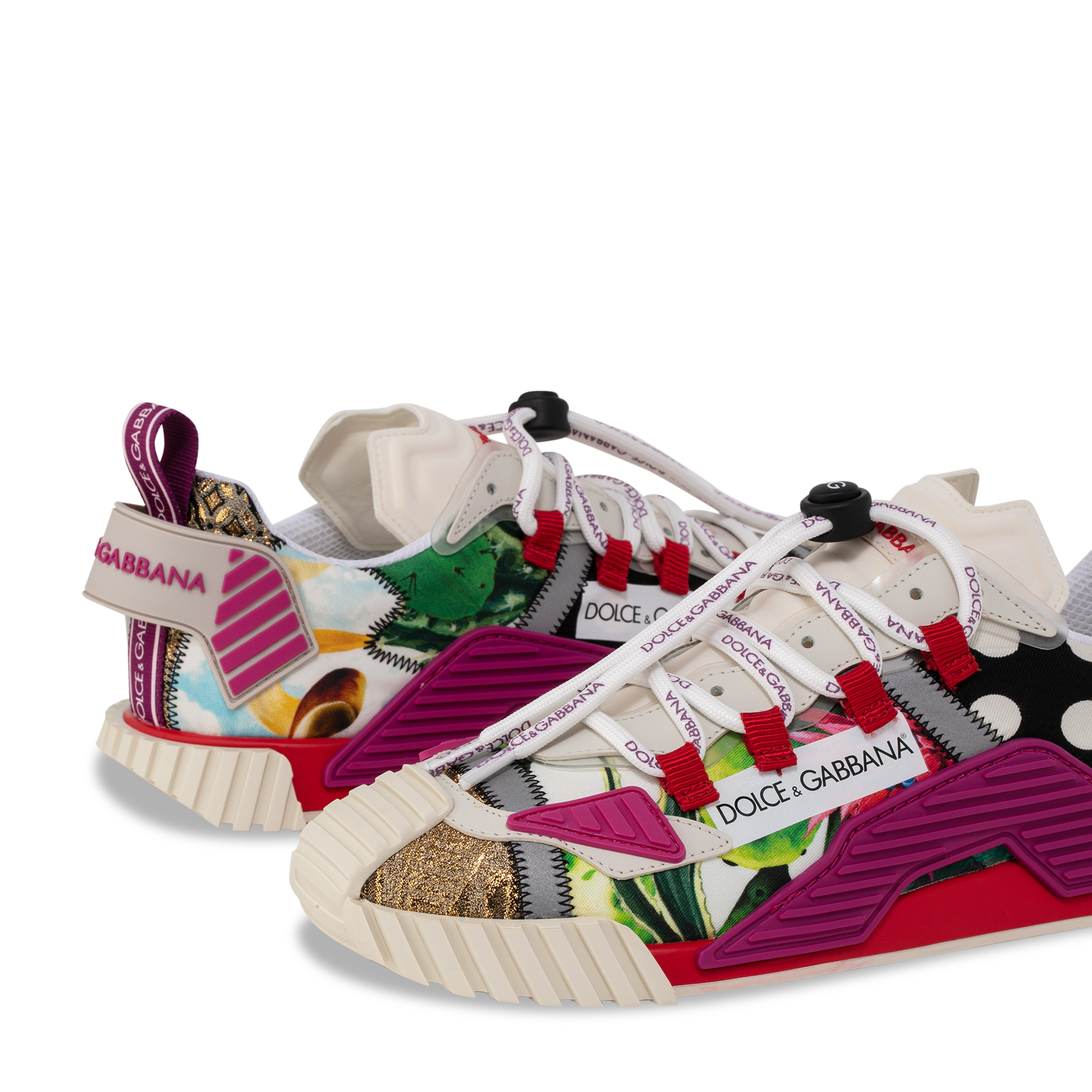 

NS1 patchwork fabric sneakers, Multi-coloured