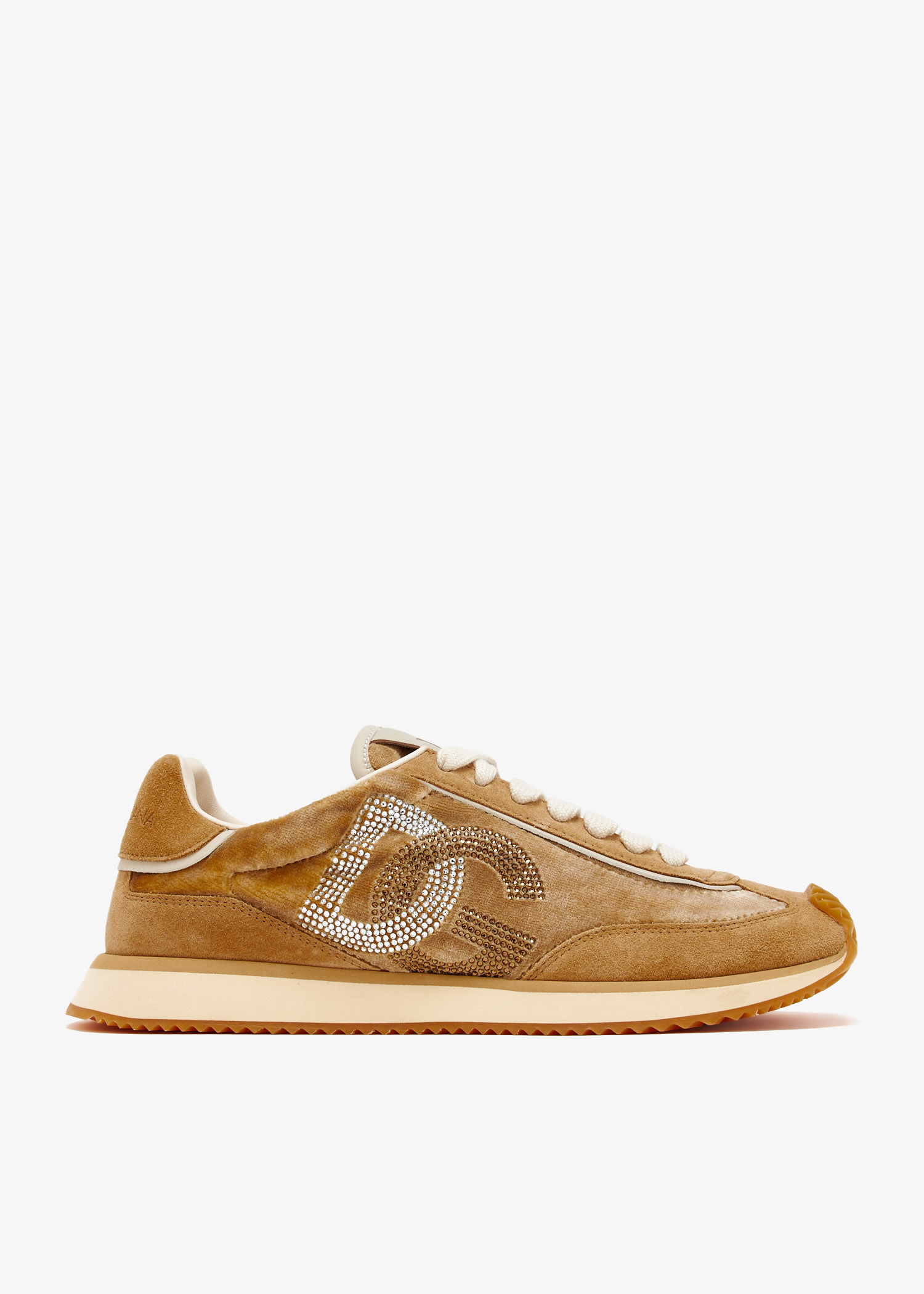 

Mixed-material DG Cushion sneakers, Brown