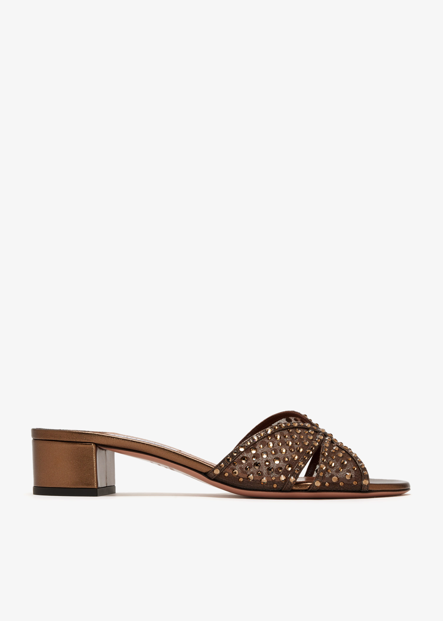 

Crystal Lover  mules, Brown