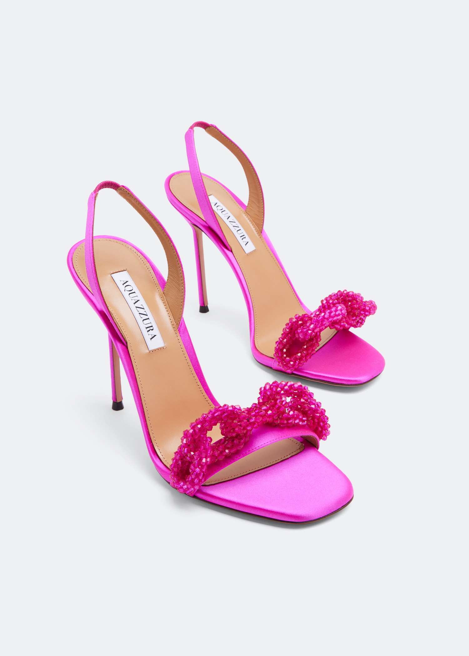 Aquazzura Chain of Love 105 sandals for Women - Pink in KSA Aquazzura Chain of Love 105 sandals for Women - Pink in KSA