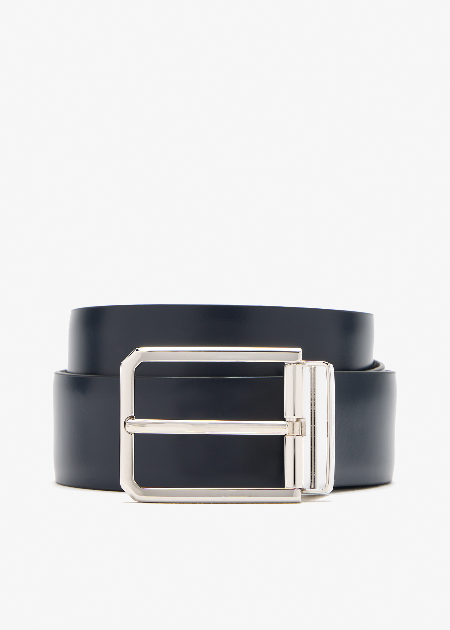 

Reversible leather belt, Blue