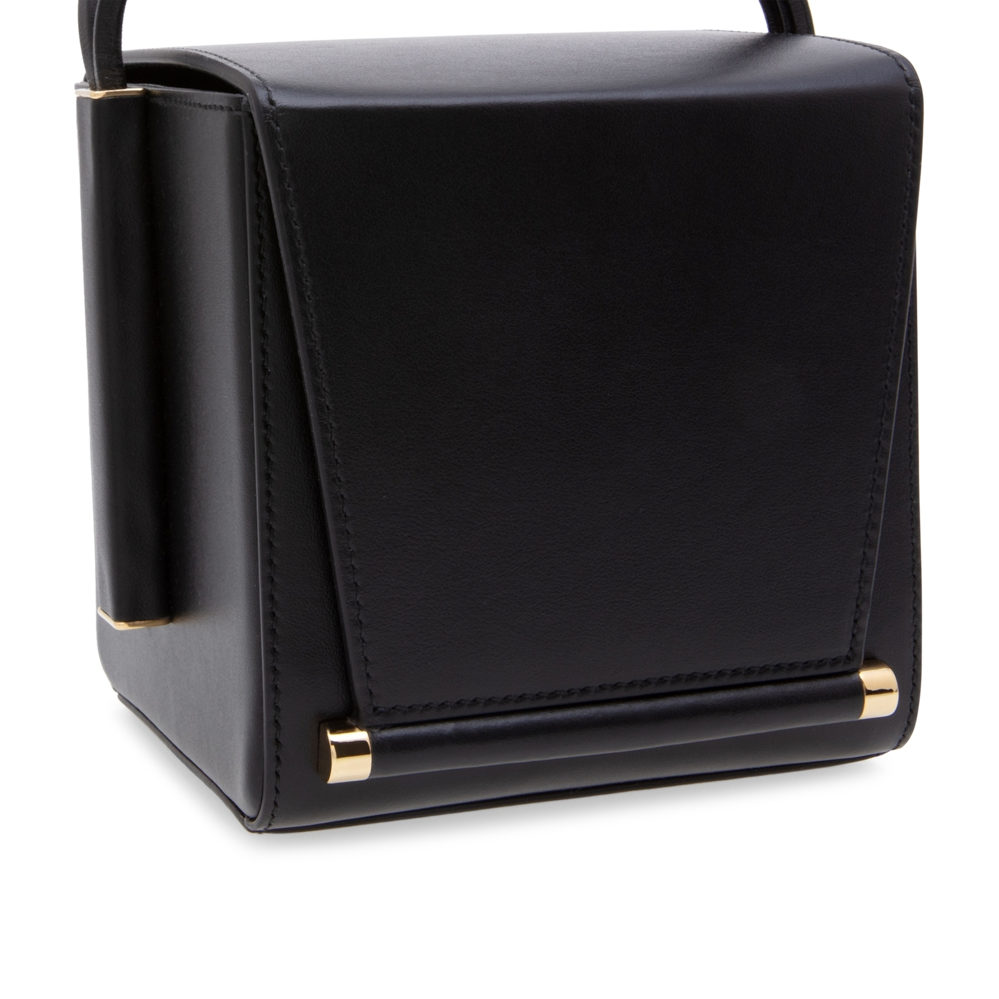 

Leather box bag, Black