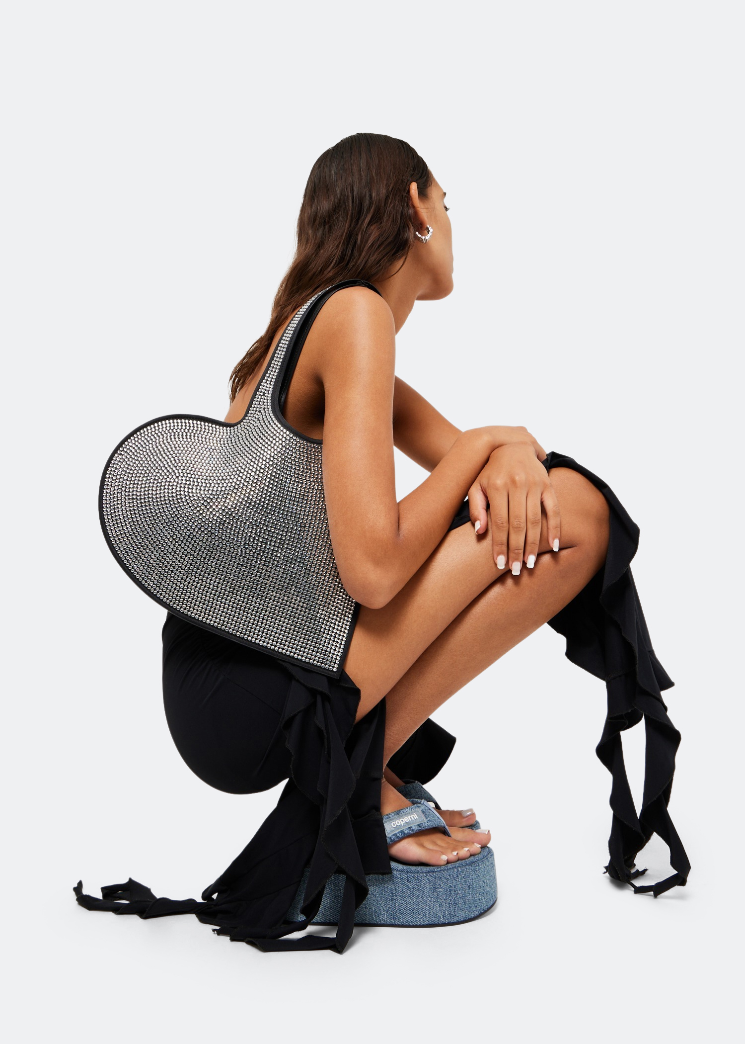 

Mini Heart tote bag, Black