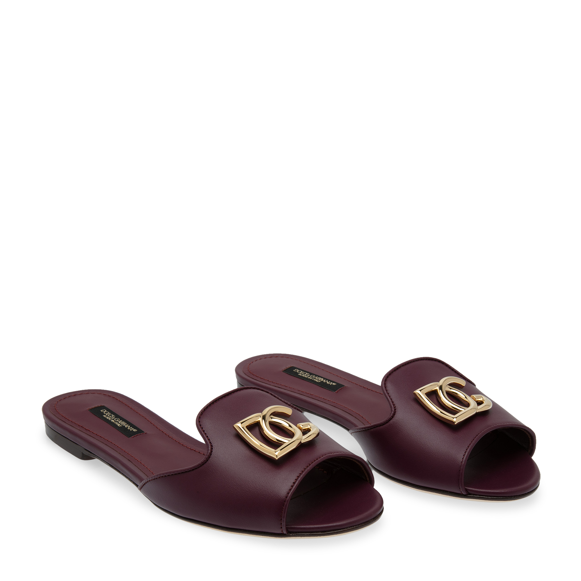 

Leather mules, Burgundy