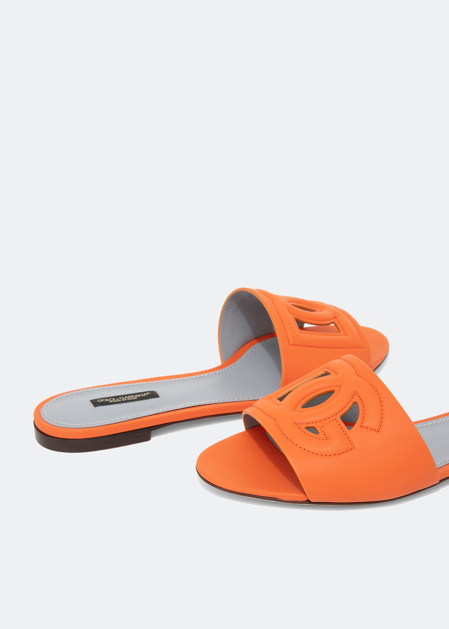 

Bianca embossed slippers, Orange