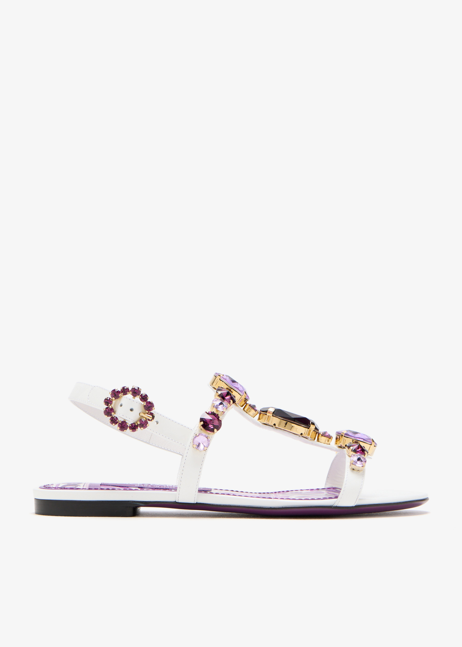 

Crystal-embellished sandals, White