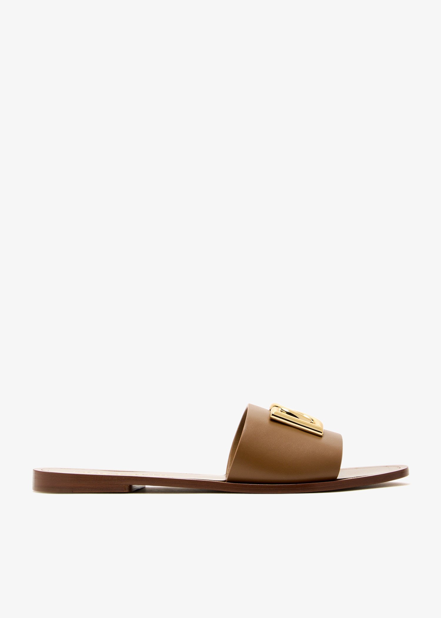 

DG Logo slide sandals, Brown