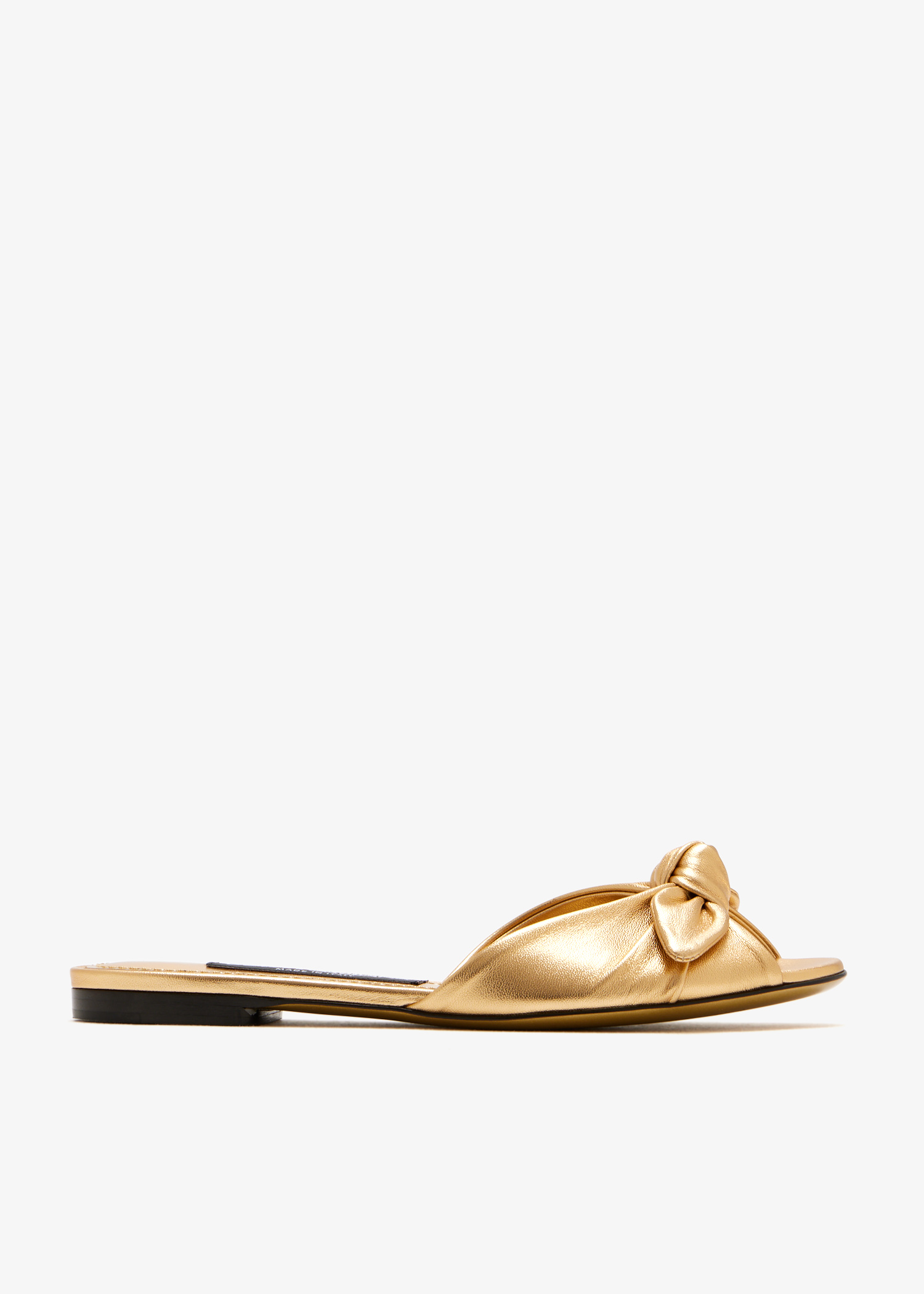 

Bow nappa sandals, Gold