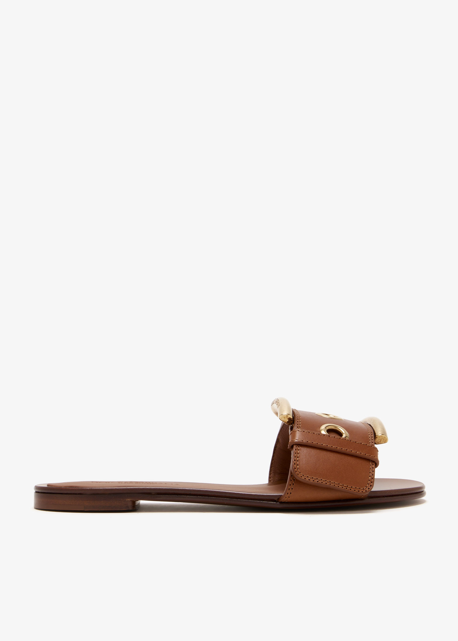 

Cowhide slippers, Brown