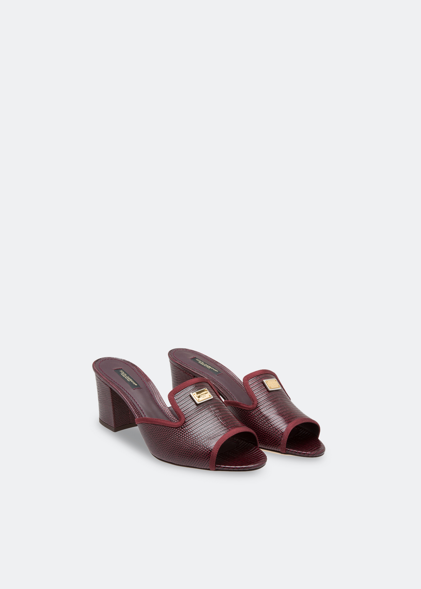 

Leather mules, Multi-coloured