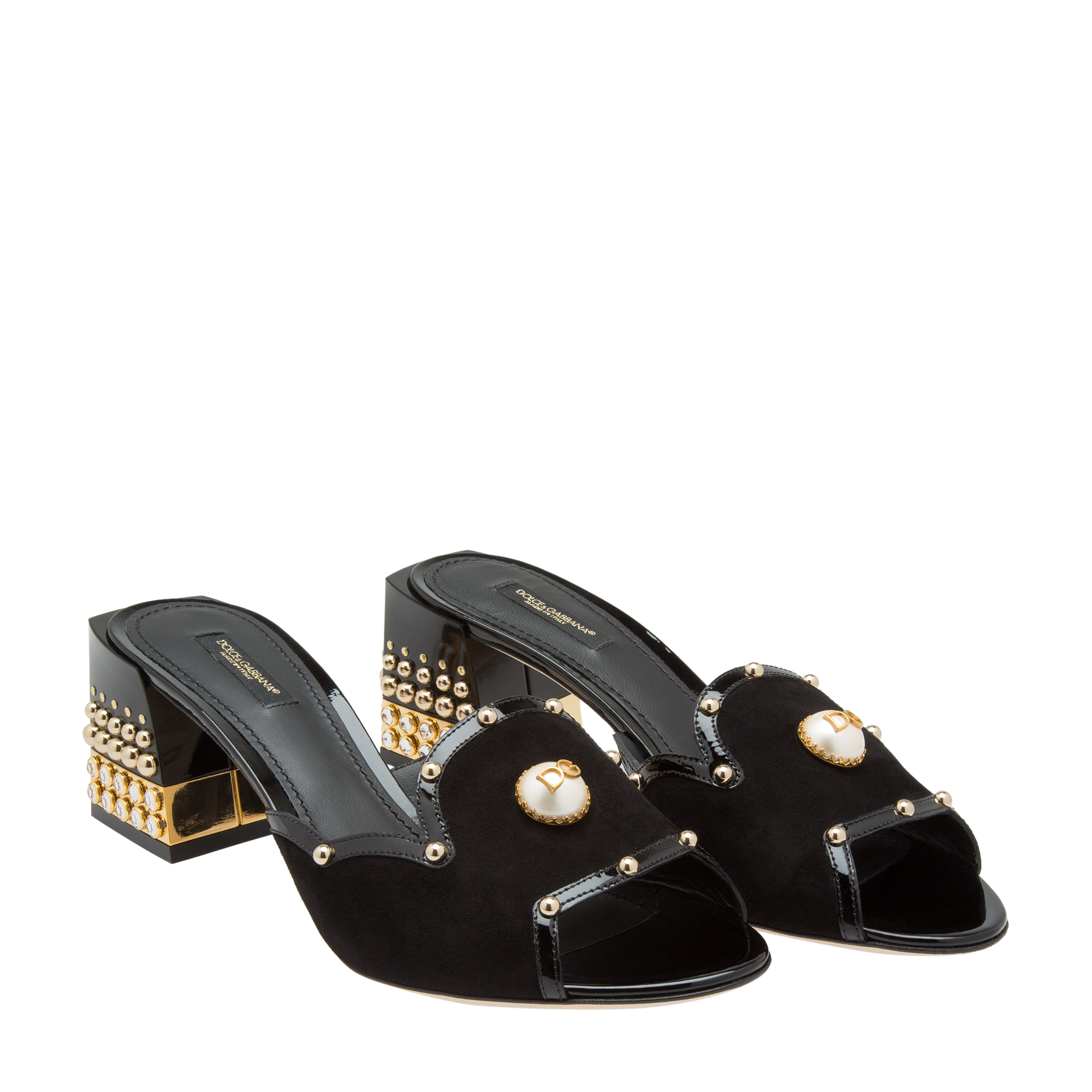 

Embellished mules, Black