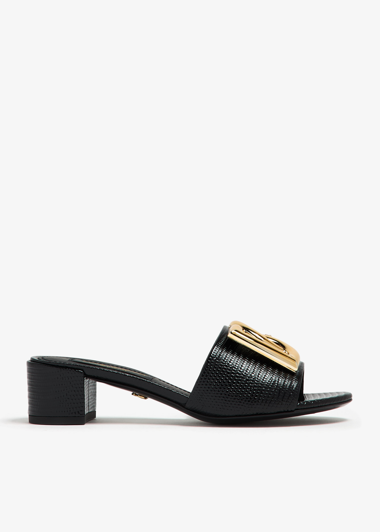 

Iguana-print DG mules, Black