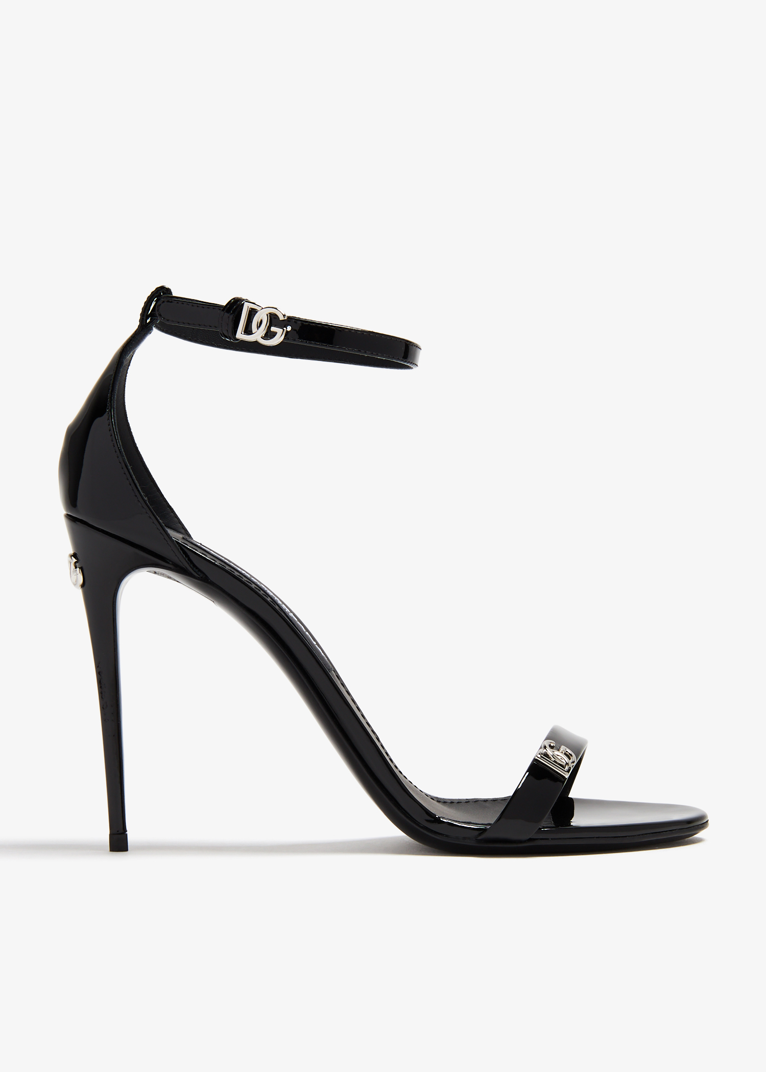 

Patent leather sandals, Black
