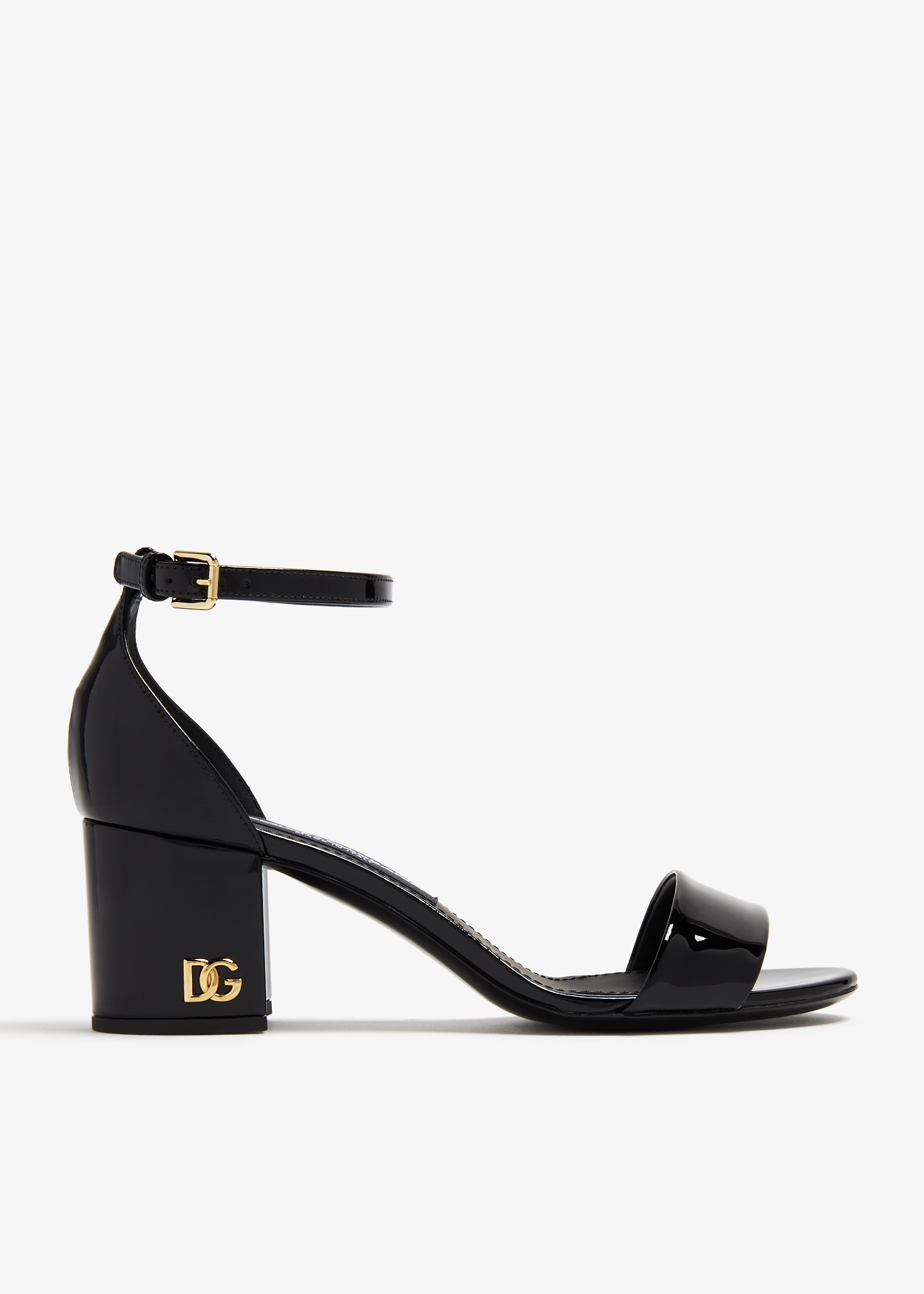 

Patent leather sandals, Black
