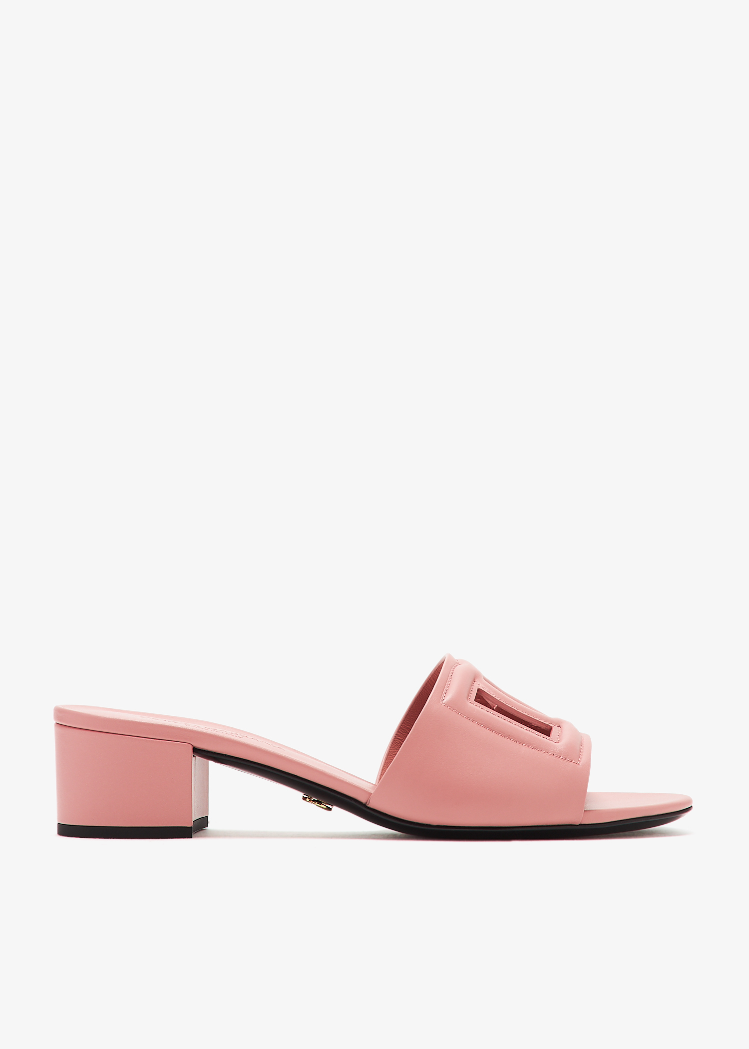 

DG logo calfskin sandals, Pink