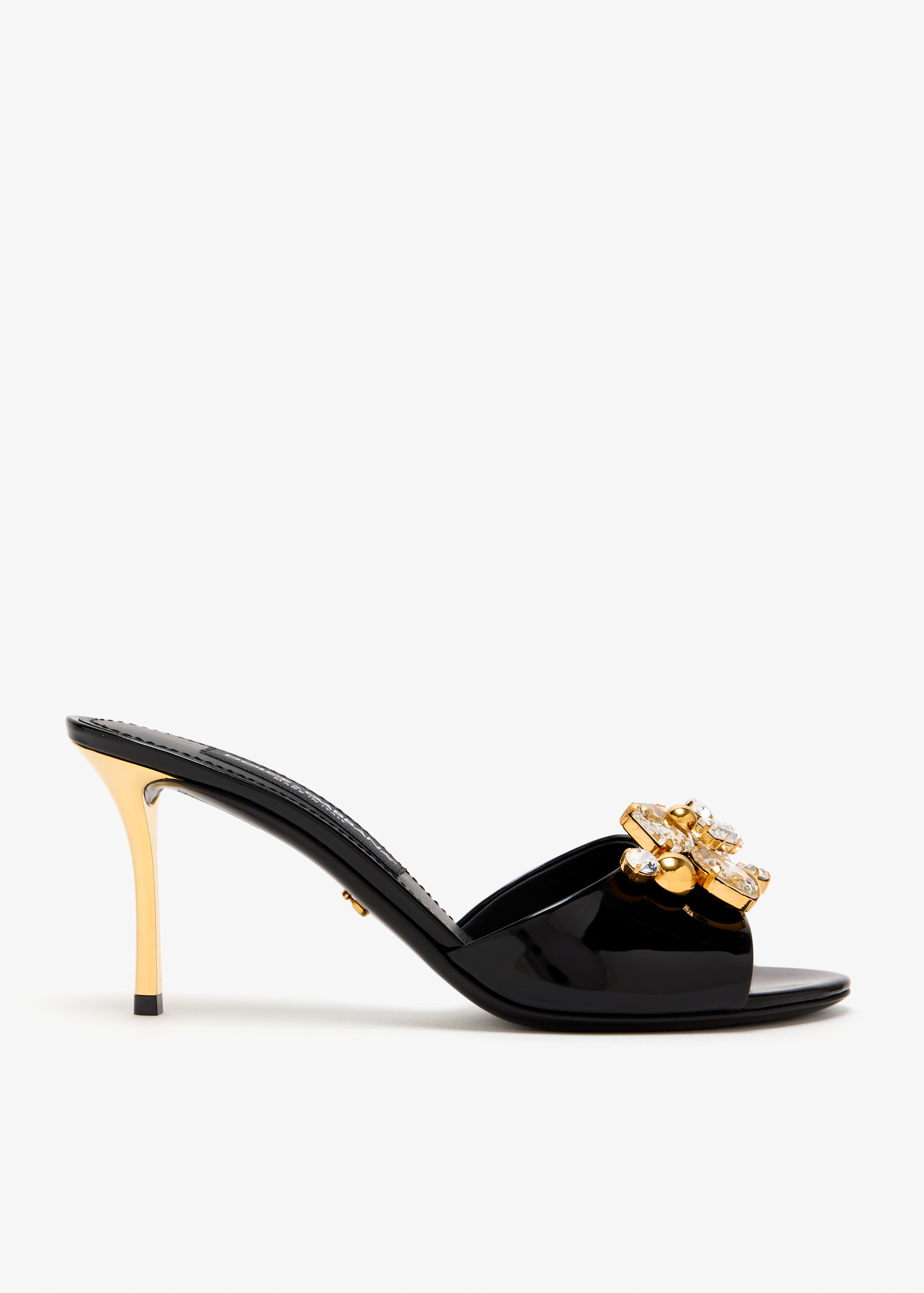 

Rhinestone-embellished mules, Black