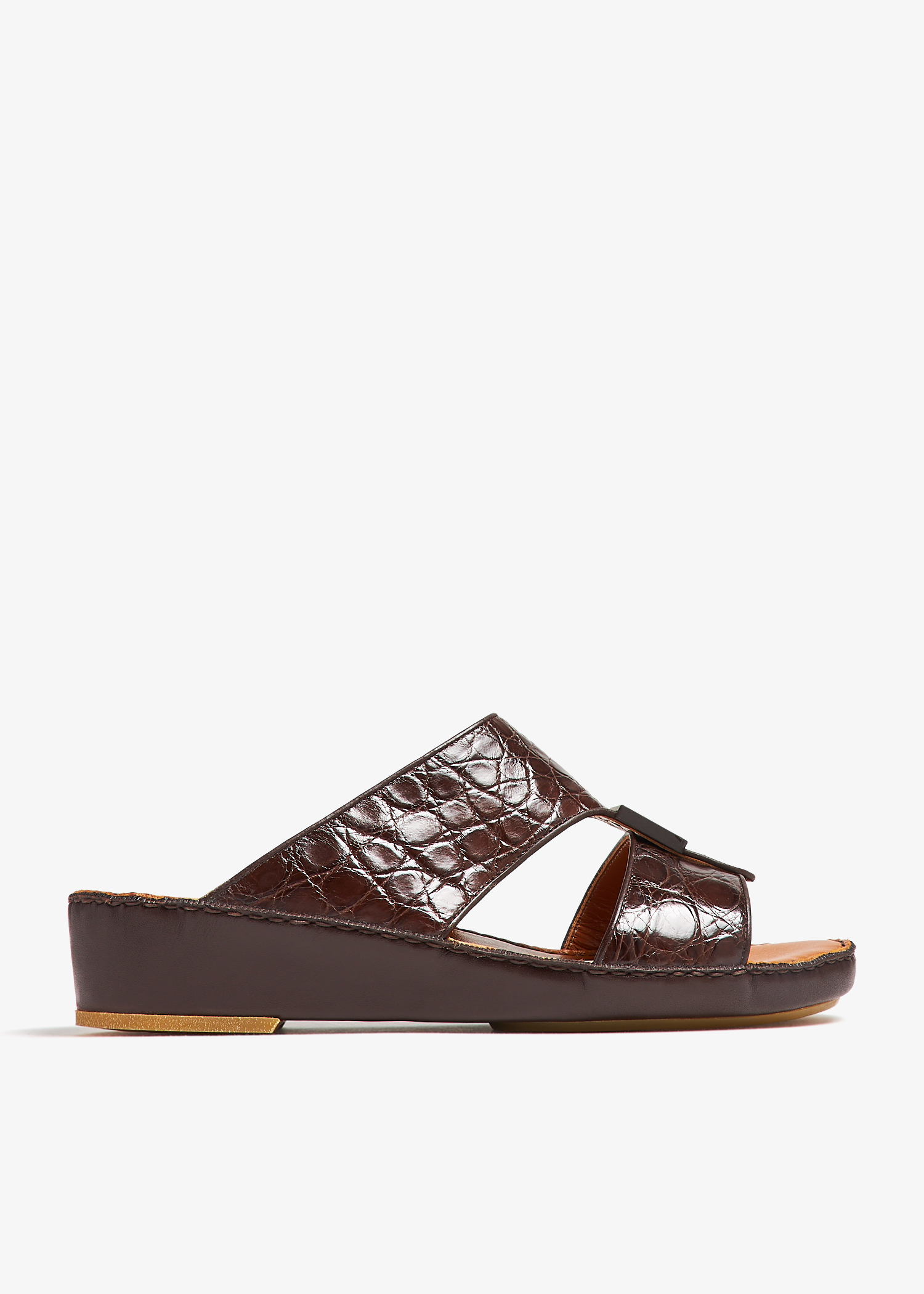 

Quadratura Taglia crocodile sandals, Brown