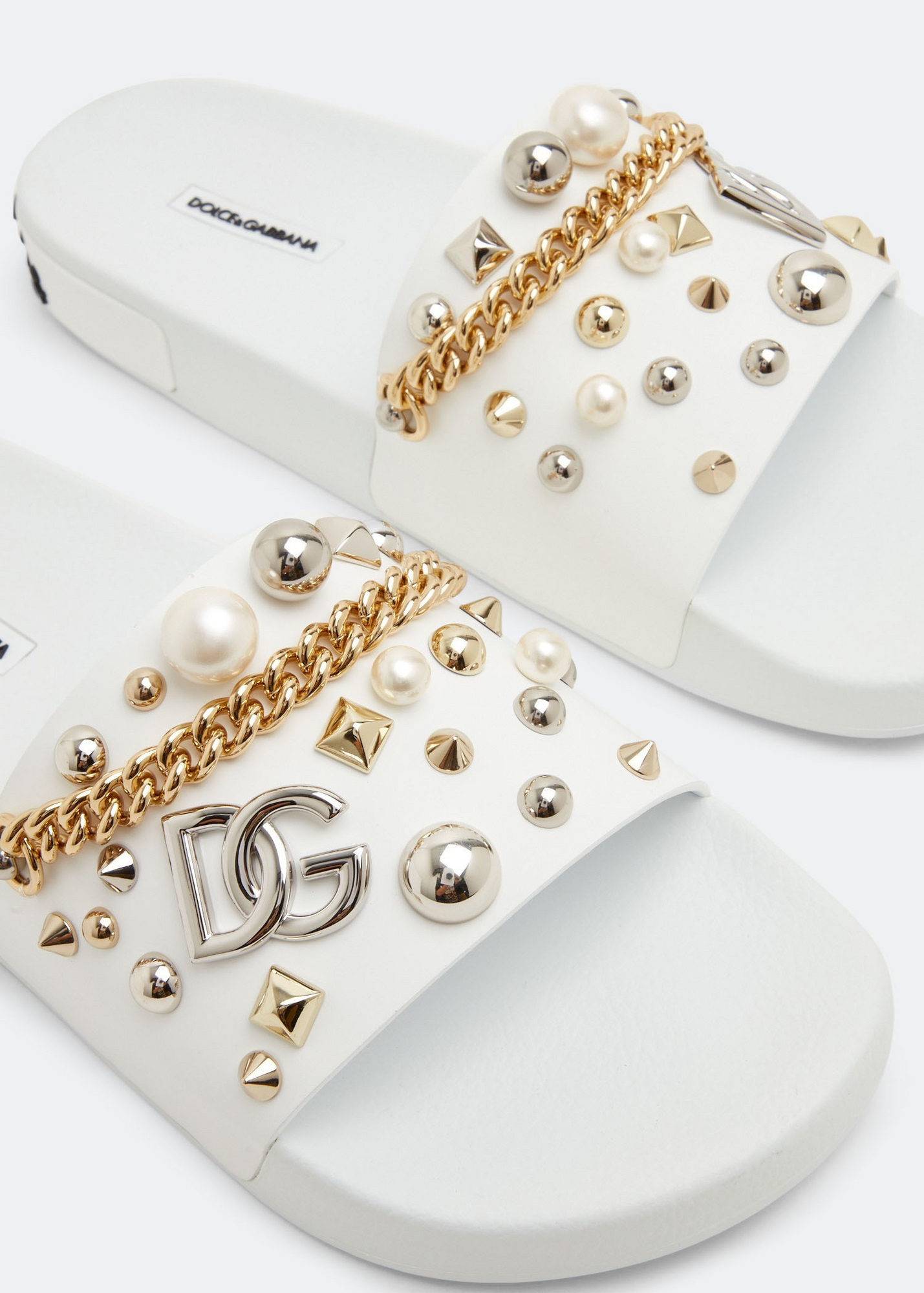 

Embellished slides, White