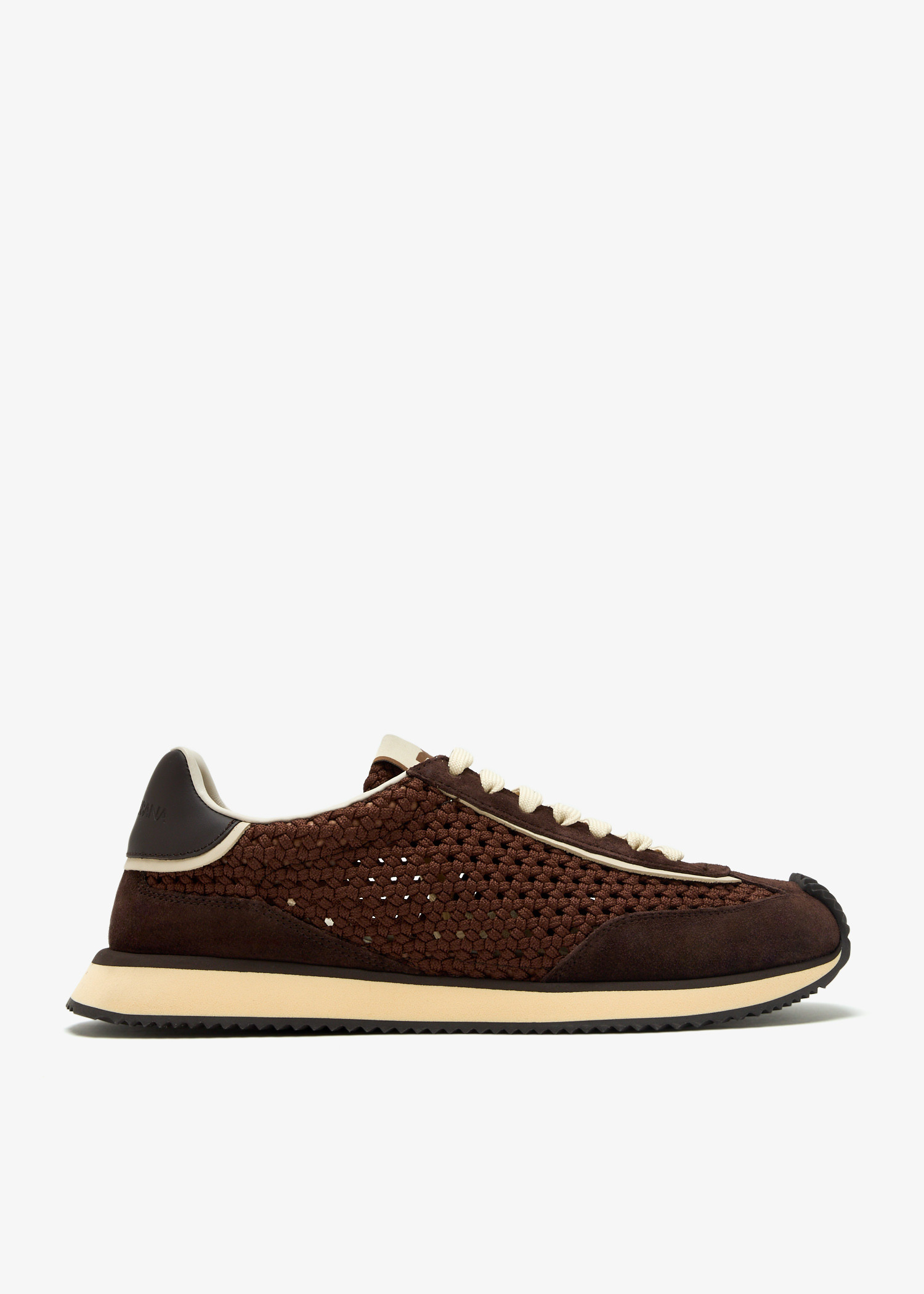 

Mixed-material DG Cushion sneakers, Brown