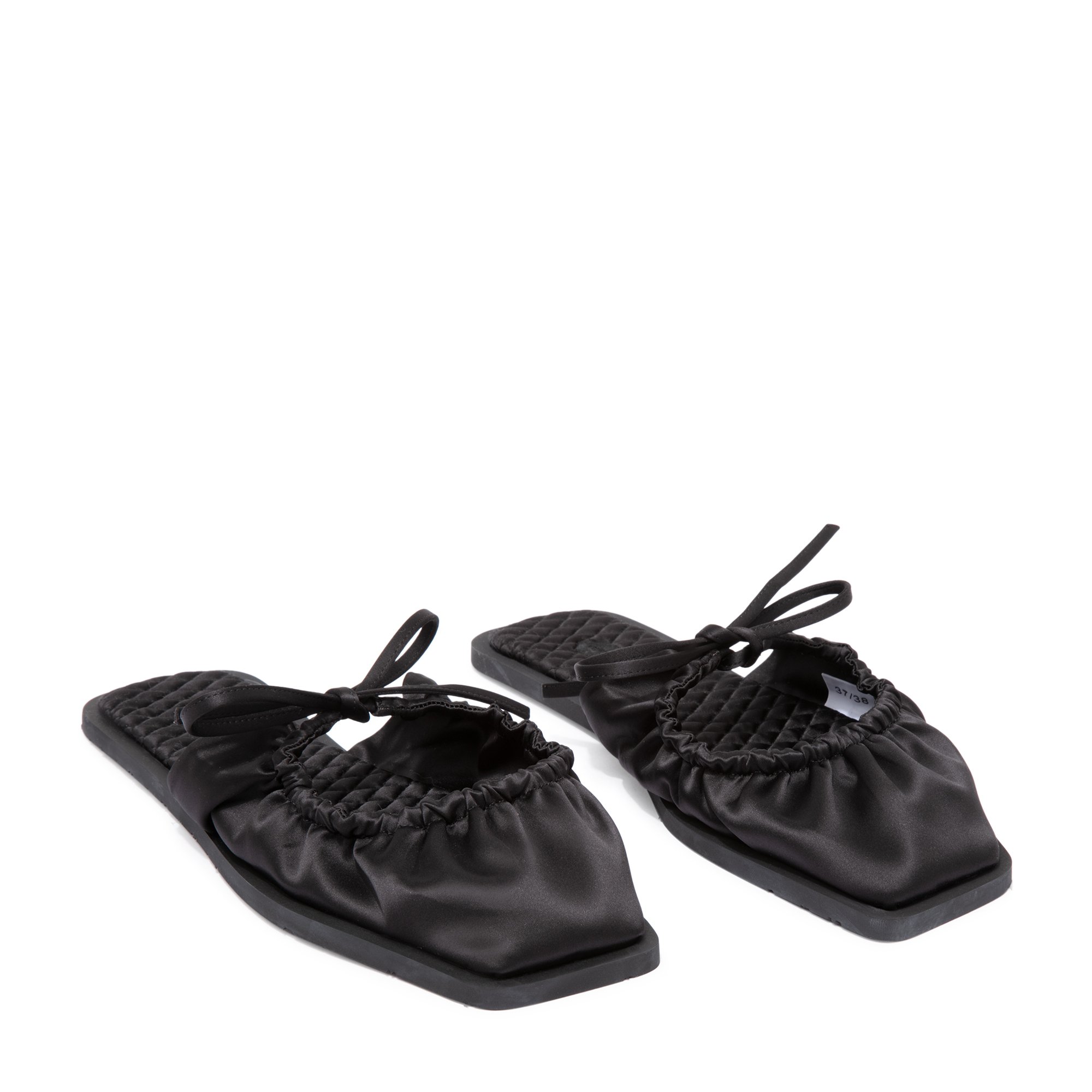 

Satin mules, Black