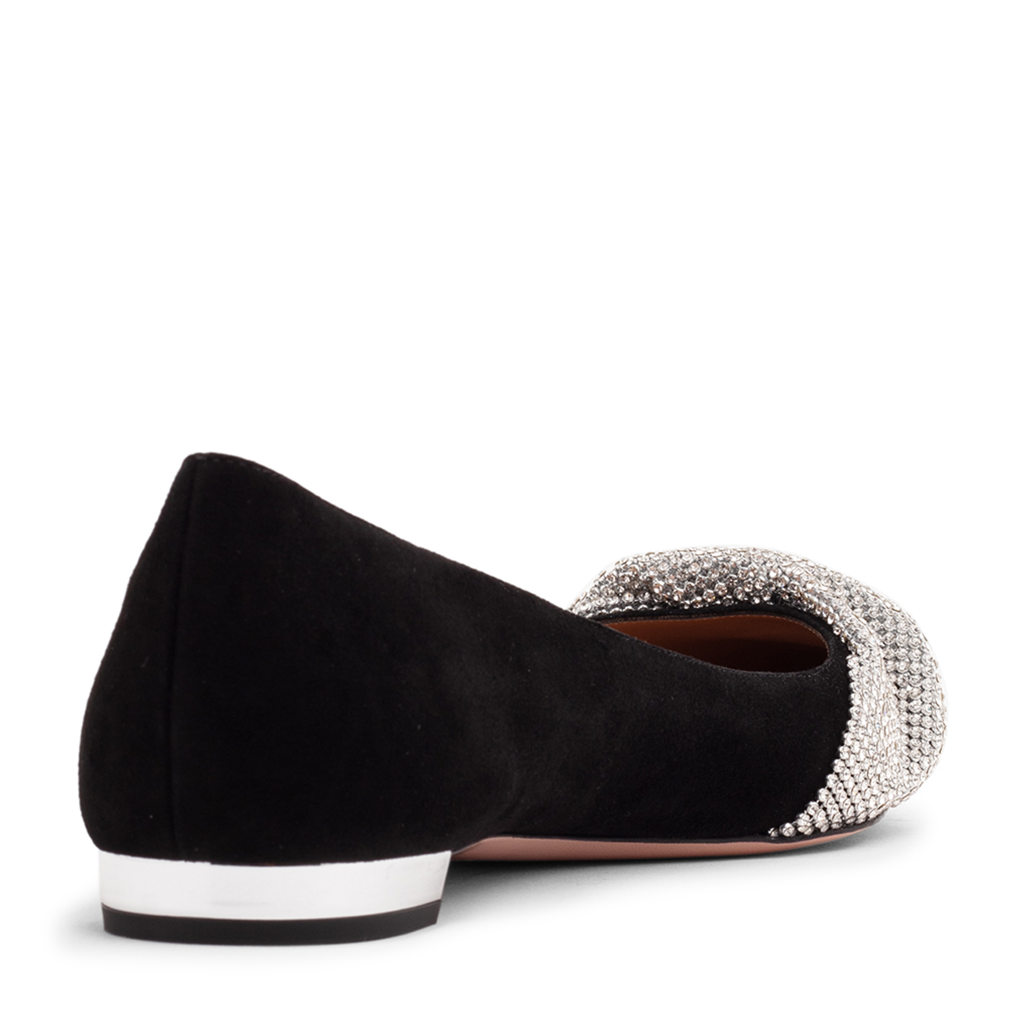 

Crystal twist ballet flats, Black