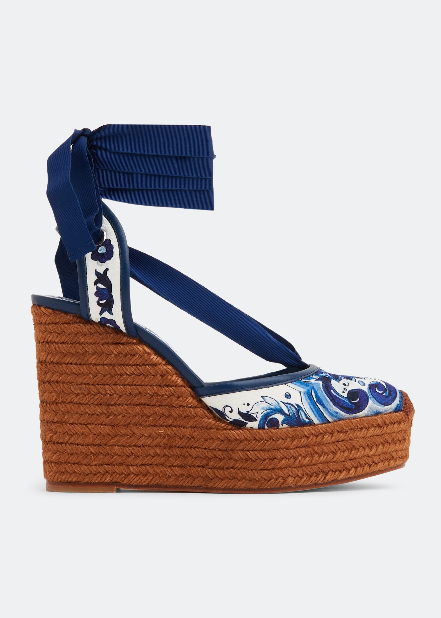 

Brocade wedge sandals, Printed