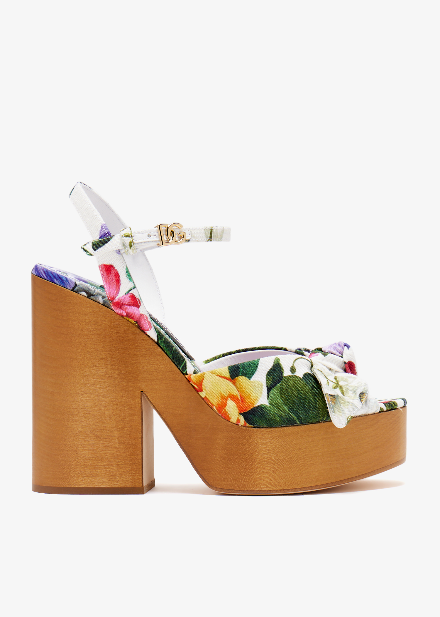 

Jacquard platform sandals, Printed