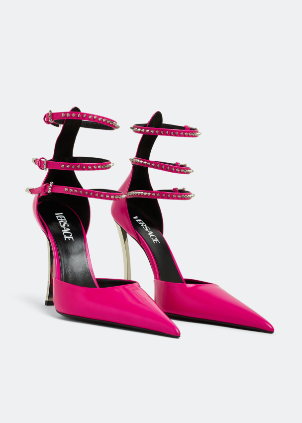 Versace Spiked Pinpoint pumps for Women Pink in UAE Level Shoes