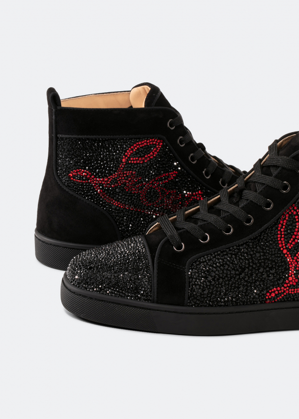 Christian Louboutin Navy Louis Strass 