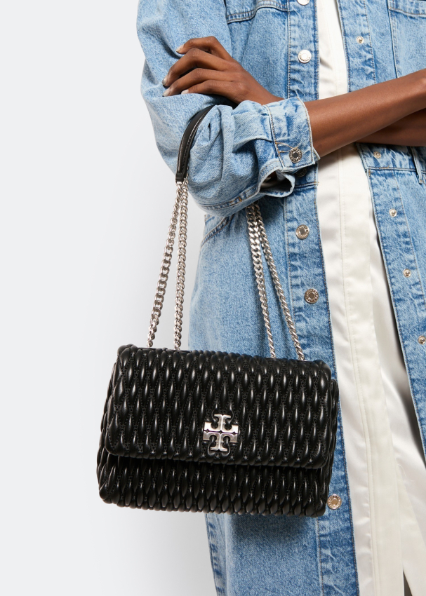 Tory Burch Kira ruched small convertible shoulder bag for Women Black