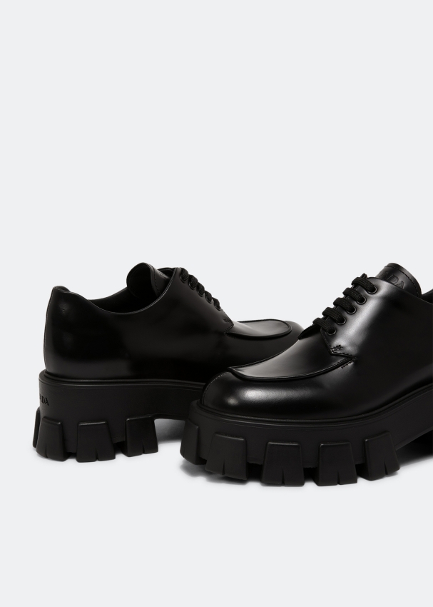 Prada Monolith patent leather lace-up 