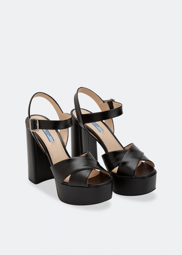 Prada Leather platform sandals for Women - Black in UAE | Level Shoes Prada Leather platform sandals for Women - Black in UAE | Level Shoes