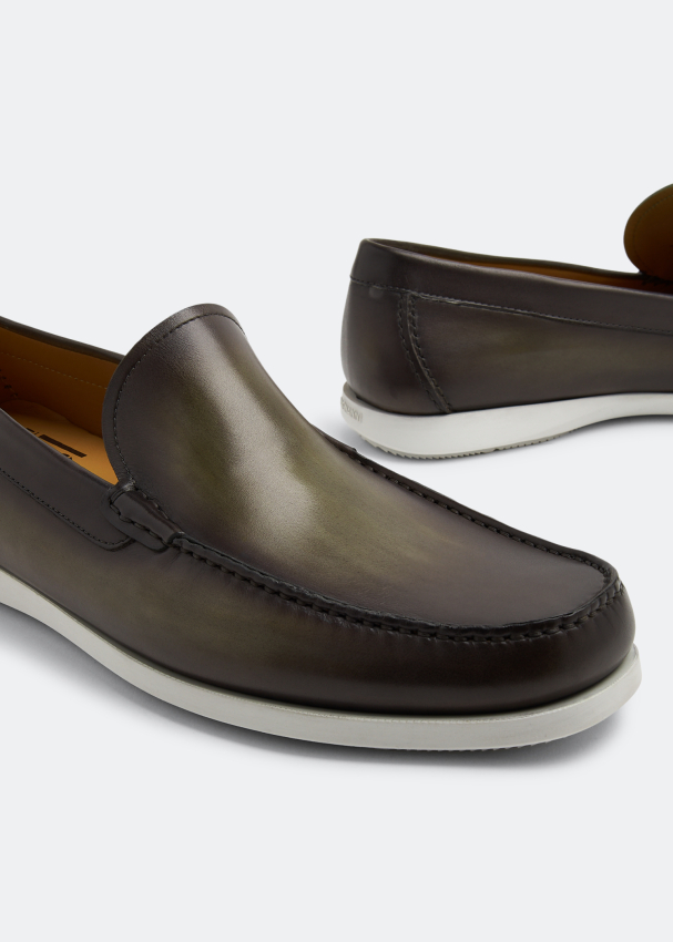 Magnanni男士皮革便鞋 - 棕色，阿联酋 | Level Shoes