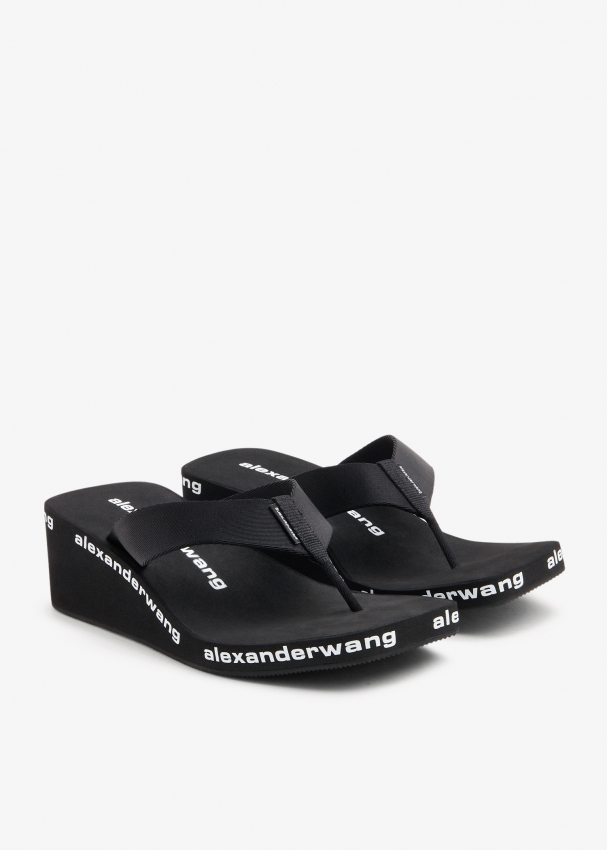 Alexander Wang AW wedge flip flops for Women - Black in UAE | Level Shoes