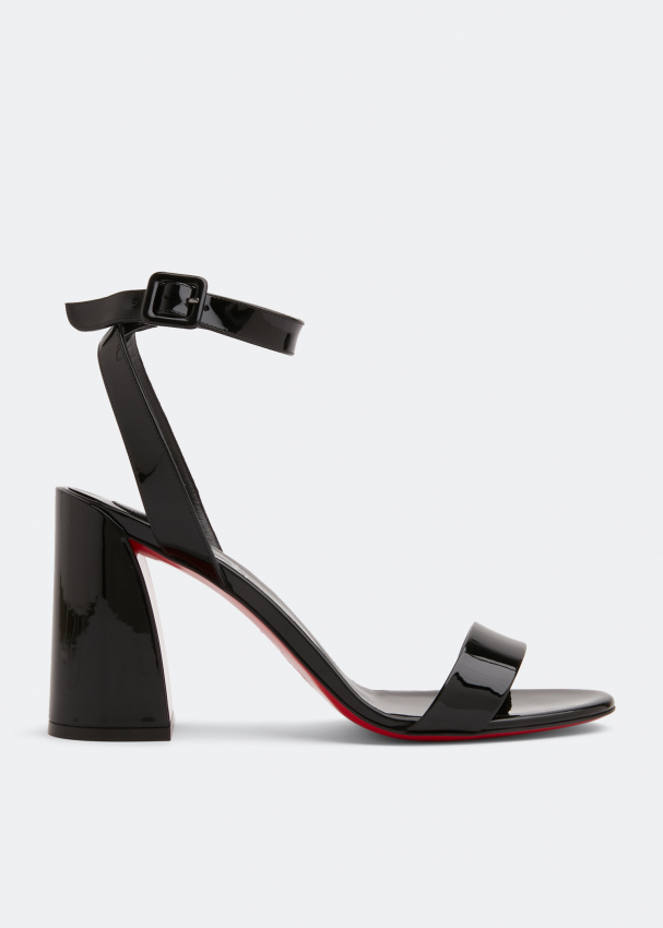 Christian Louboutin Neutral Miss Sabina 85 Patent-leather Sandals Regular (M, B) Listed By 